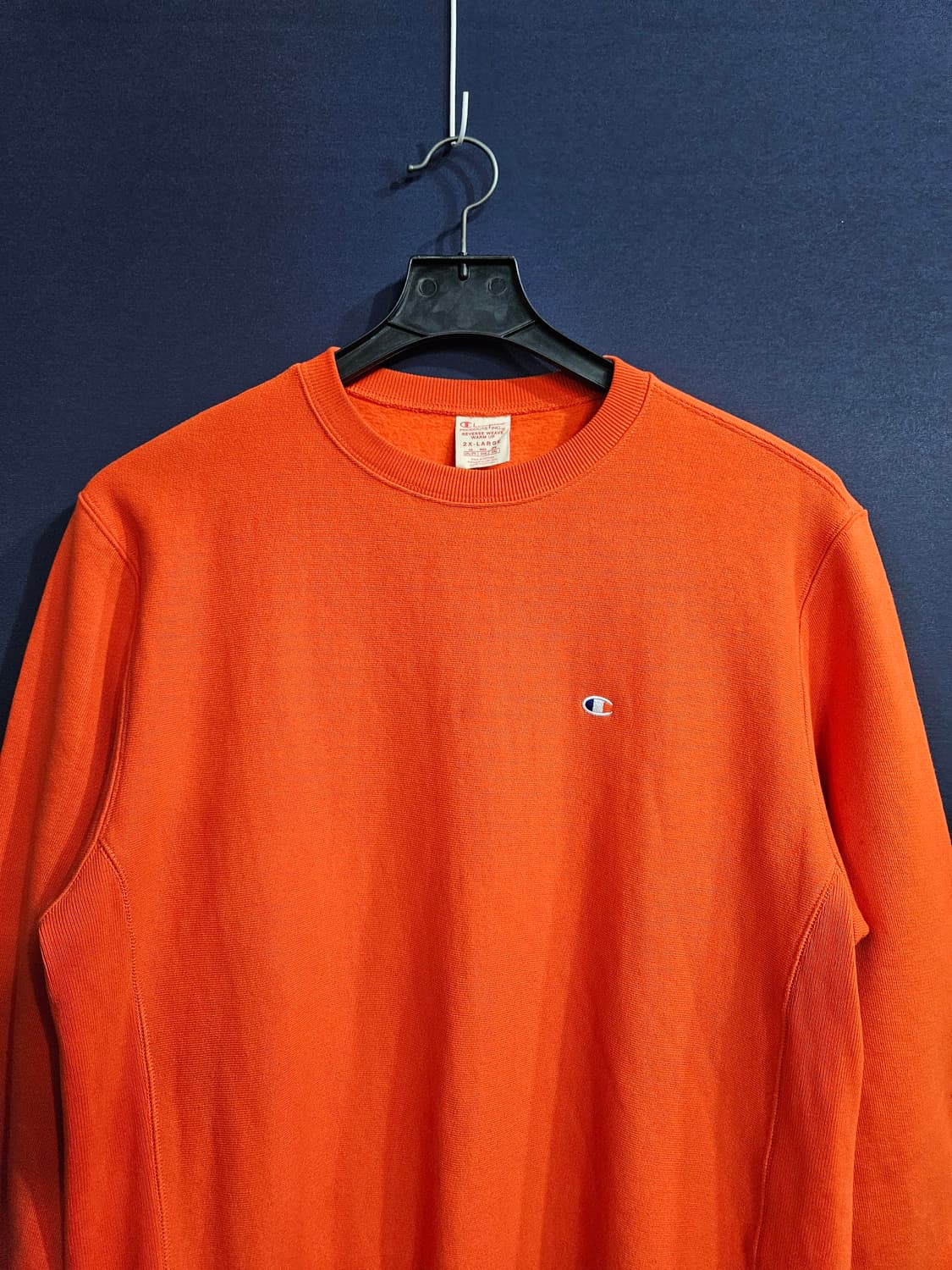 챔피온 오렌지컬러 남성 110 기모 맨투맨  상품이미지7