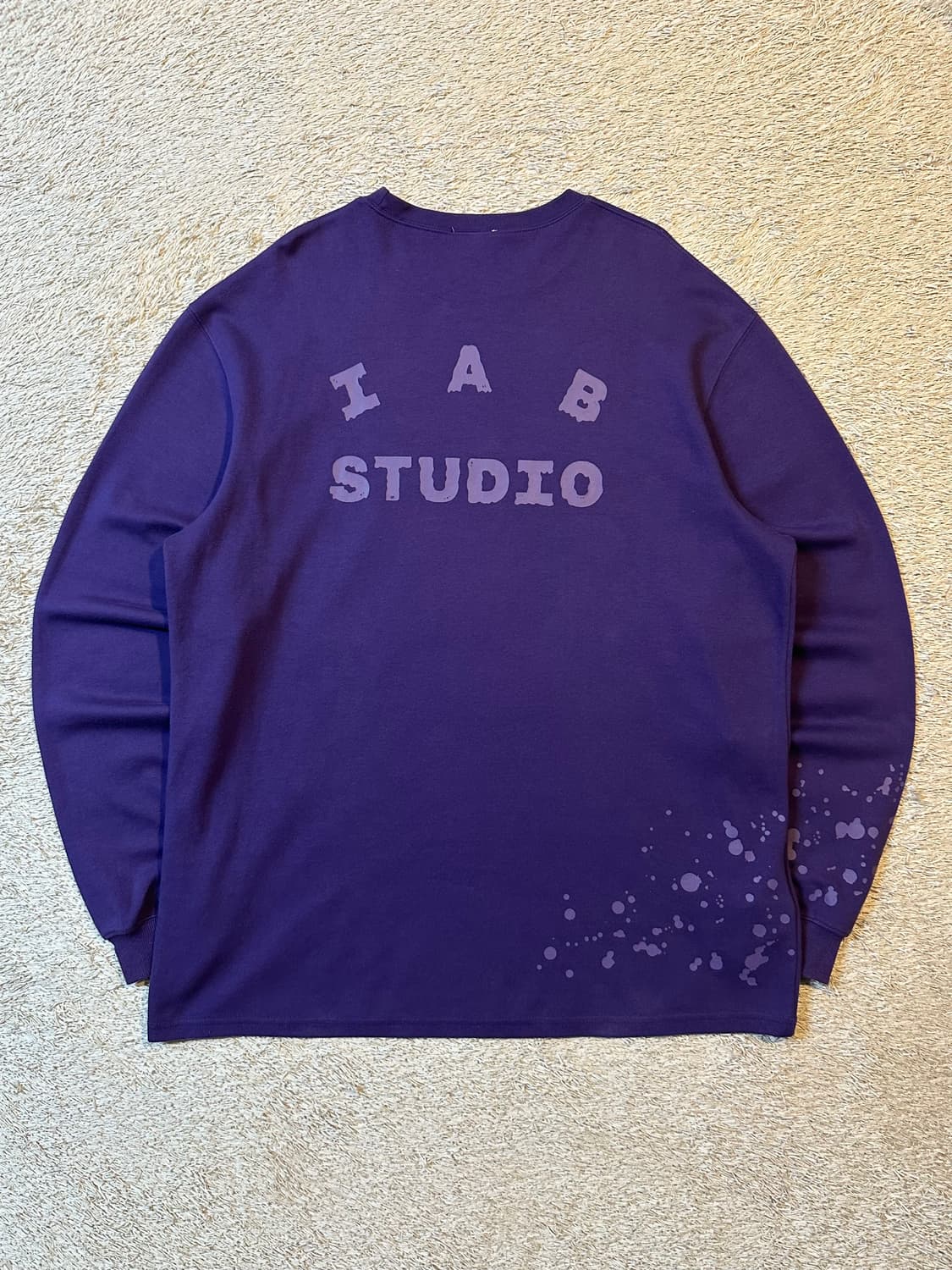 아이앱 스튜디오 IAB STUDIO 페인팅 롱슬리브 긴팔 퍼플 XL 상품이미지4
