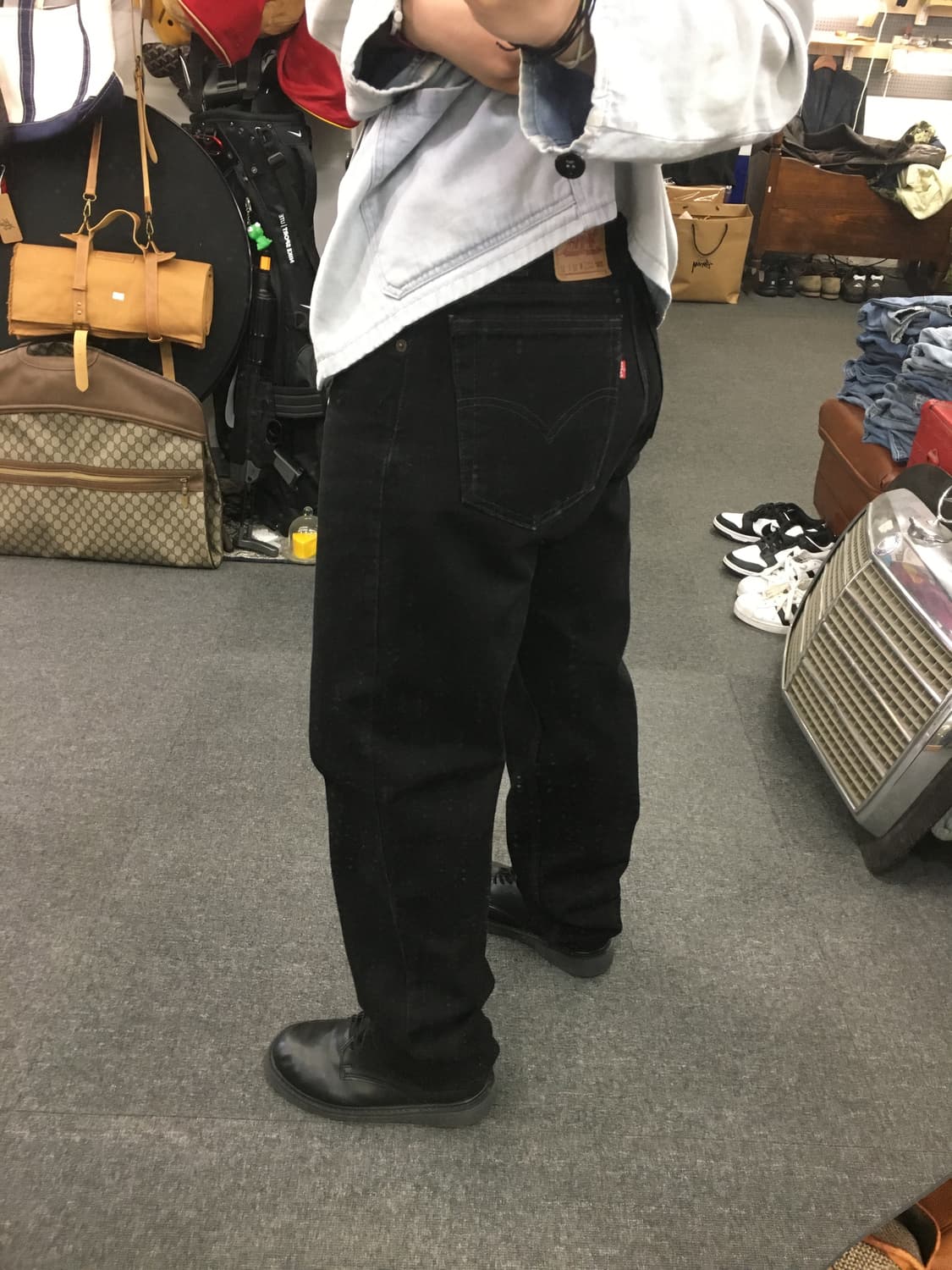 00s Levis 리바이스 550 흑청 데님팬츠 상품이미지2