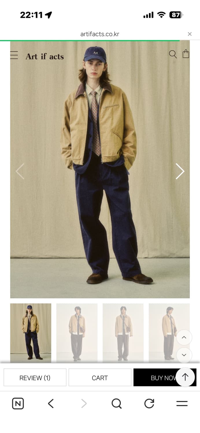 [XL] 아트이프액츠 힐사이드 워크자켓 베이지 - 1회착 (상태최강) 상품이미지7