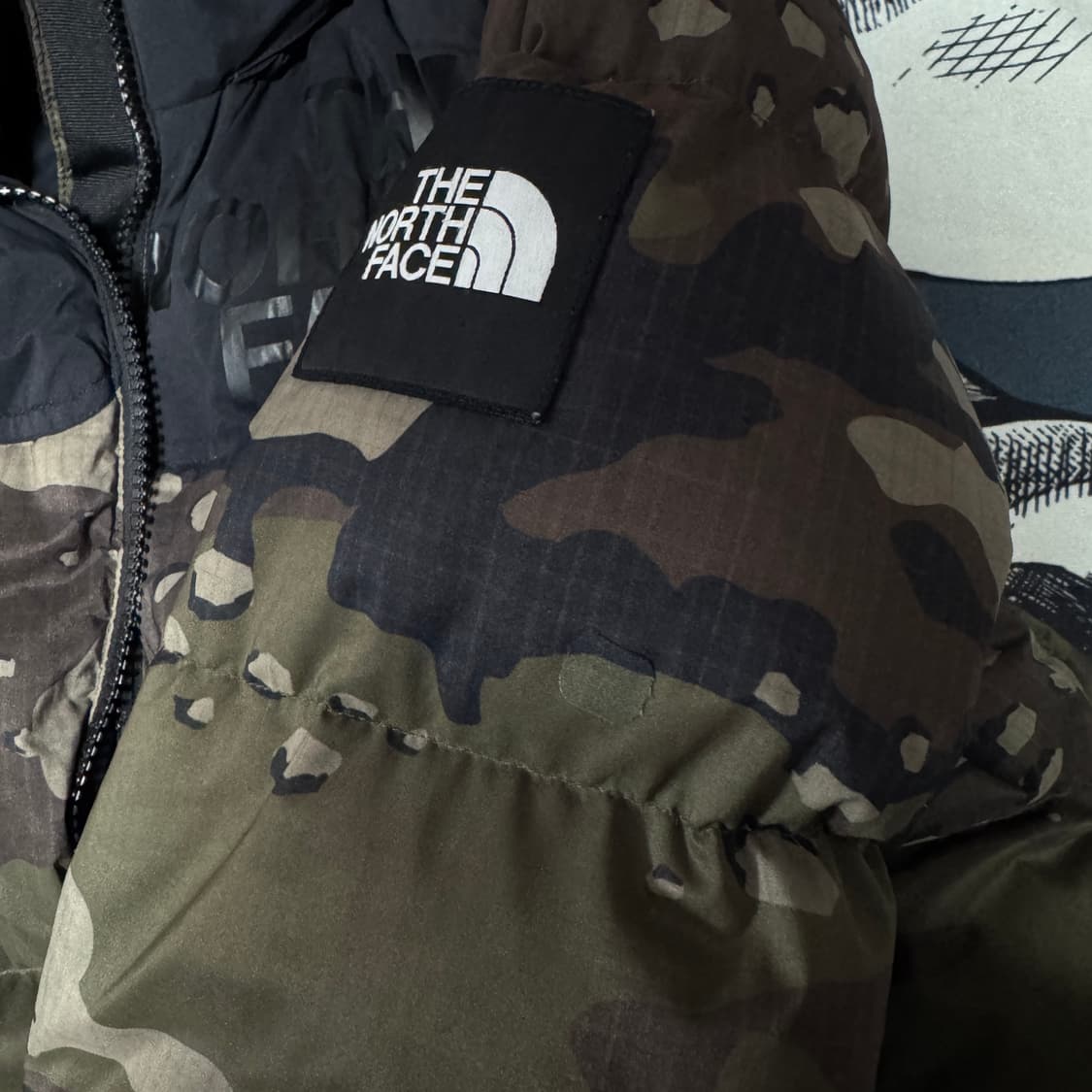 노스페이스 카모 패딩 100L사이즈 상품이미지5