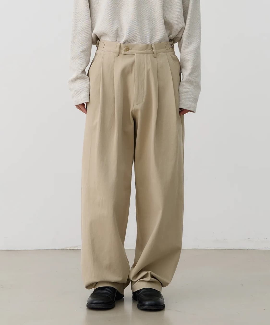노운 와이드 치노 팬츠 베이지 상품이미지1