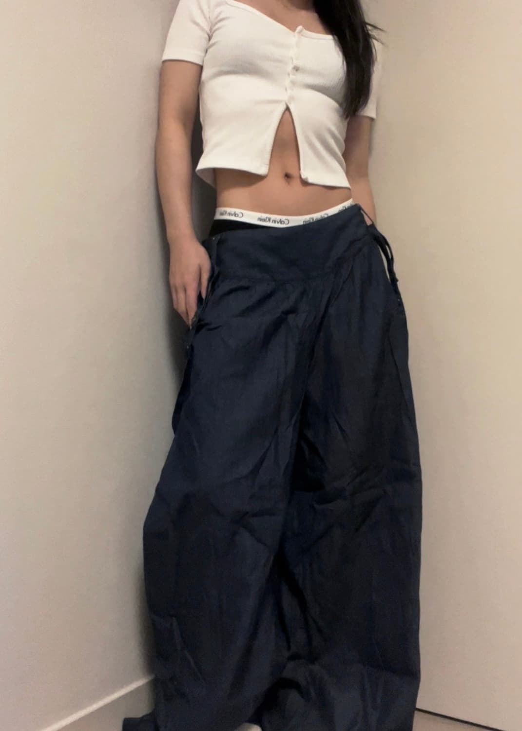 wide-fit suspenders denim pants 상품이미지3