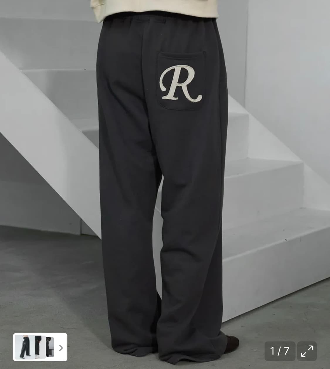 락케이크 아플리케 R 포켓 조커 - 차콜 상품이미지1