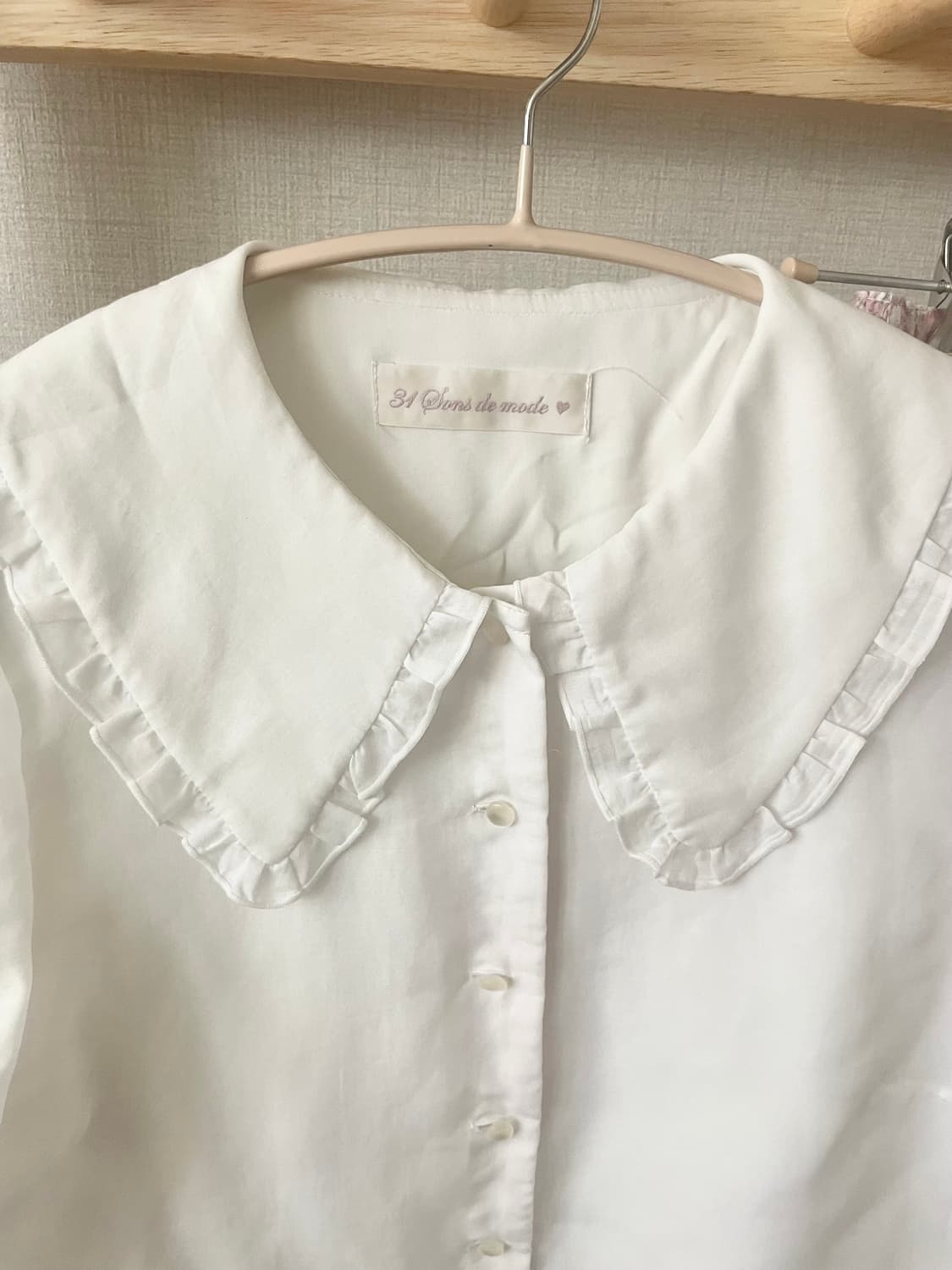 모리걸 빈티지 카라 레이스 블라우스 🎀🤍 상품이미지2