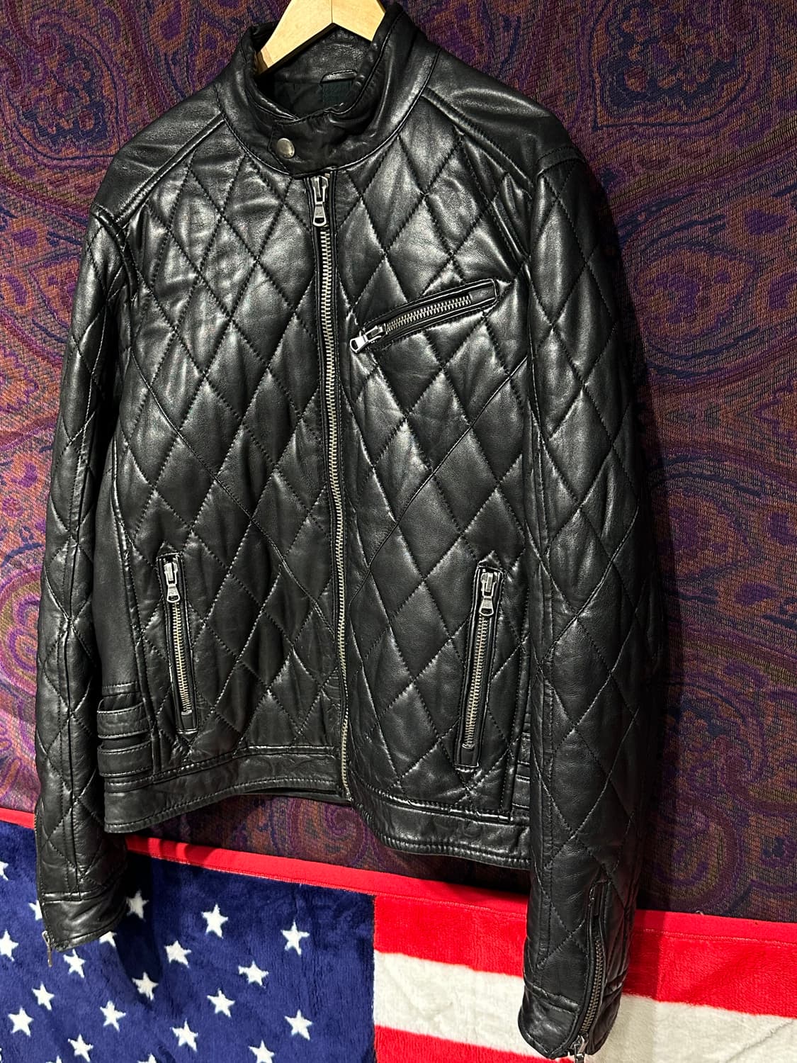 HE by MANGO 양가죽 퀄팅 바이크 자켓 상품이미지3