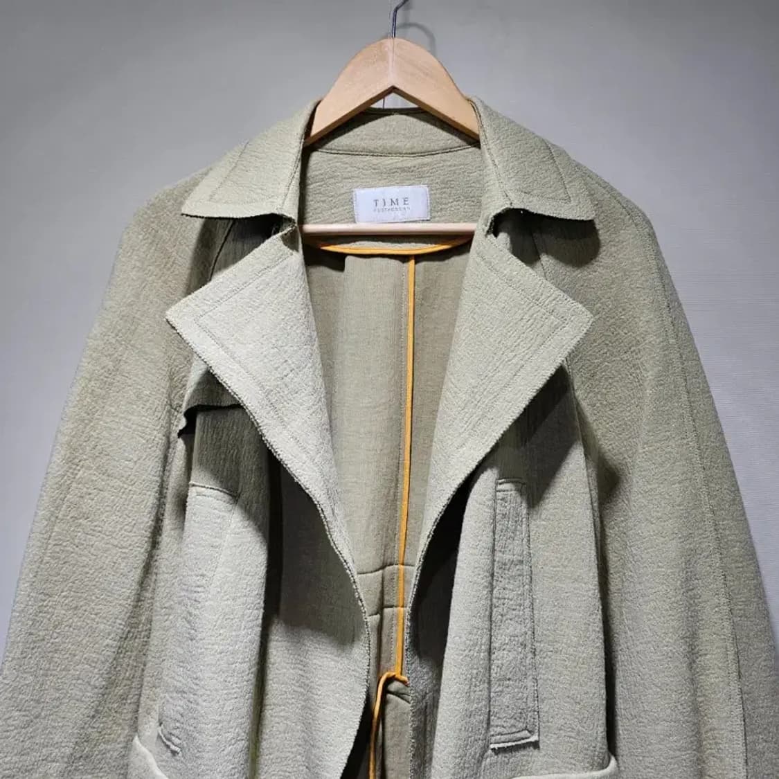 타임(TIME) 린넨 혼방 오버핏 로브 코트 ~66 상품이미지3