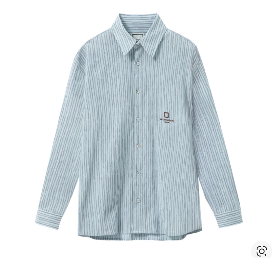 우영미 블루 스트라이프 셔츠 xl 상품이미지1