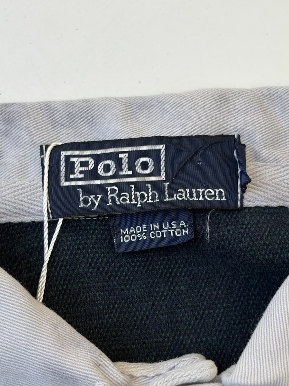 폴로랄프로렌 90s U.S.A 블랙와치 럭비티 상품이미지4