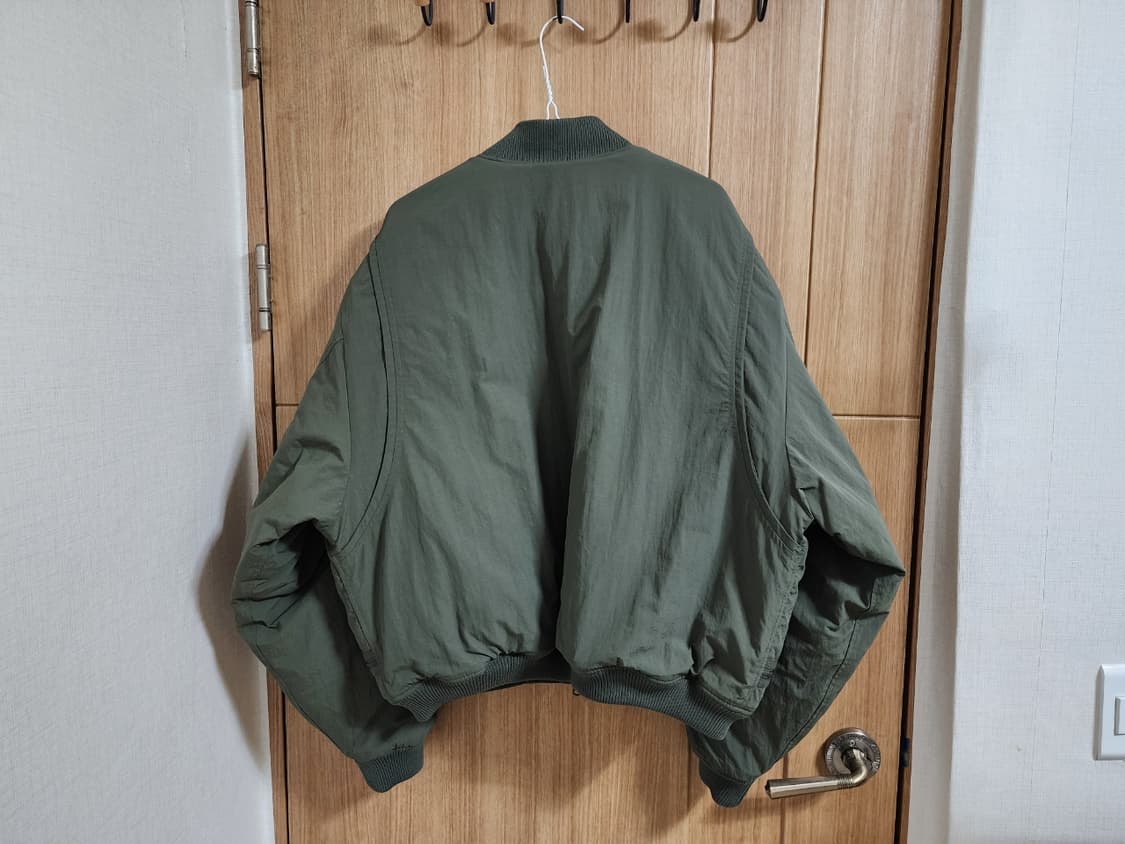  (L)세컨모놀로그 그리드 언발 MA-1 봄버 재킷 상품이미지4