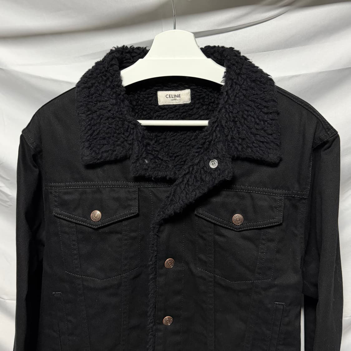 [S+급/S] 셀린느 시퀀 로고 데님 트러커 자켓 상품이미지4