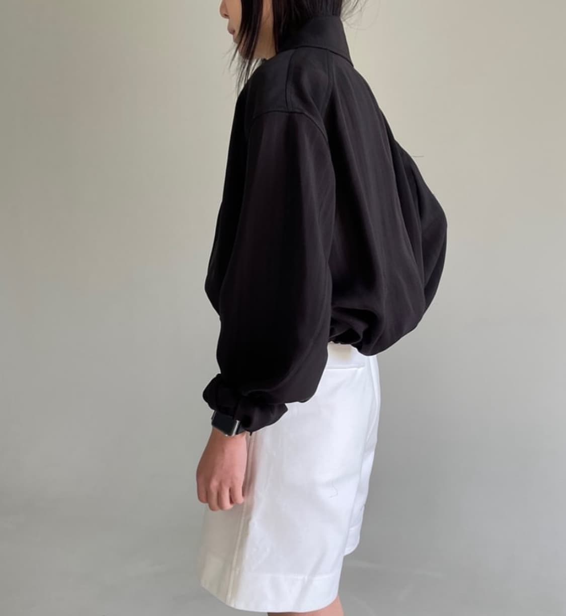 마스큘린 비스코스 블루종 자켓 블랙 상품이미지3