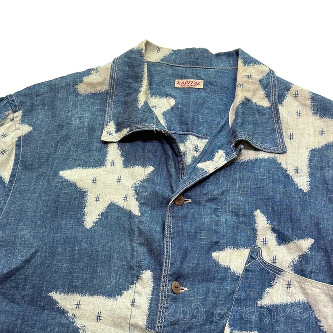 캐피탈 KAPITAL 린넨 스타 하와이안 반팔 셔츠 3사이즈 상품이미지3