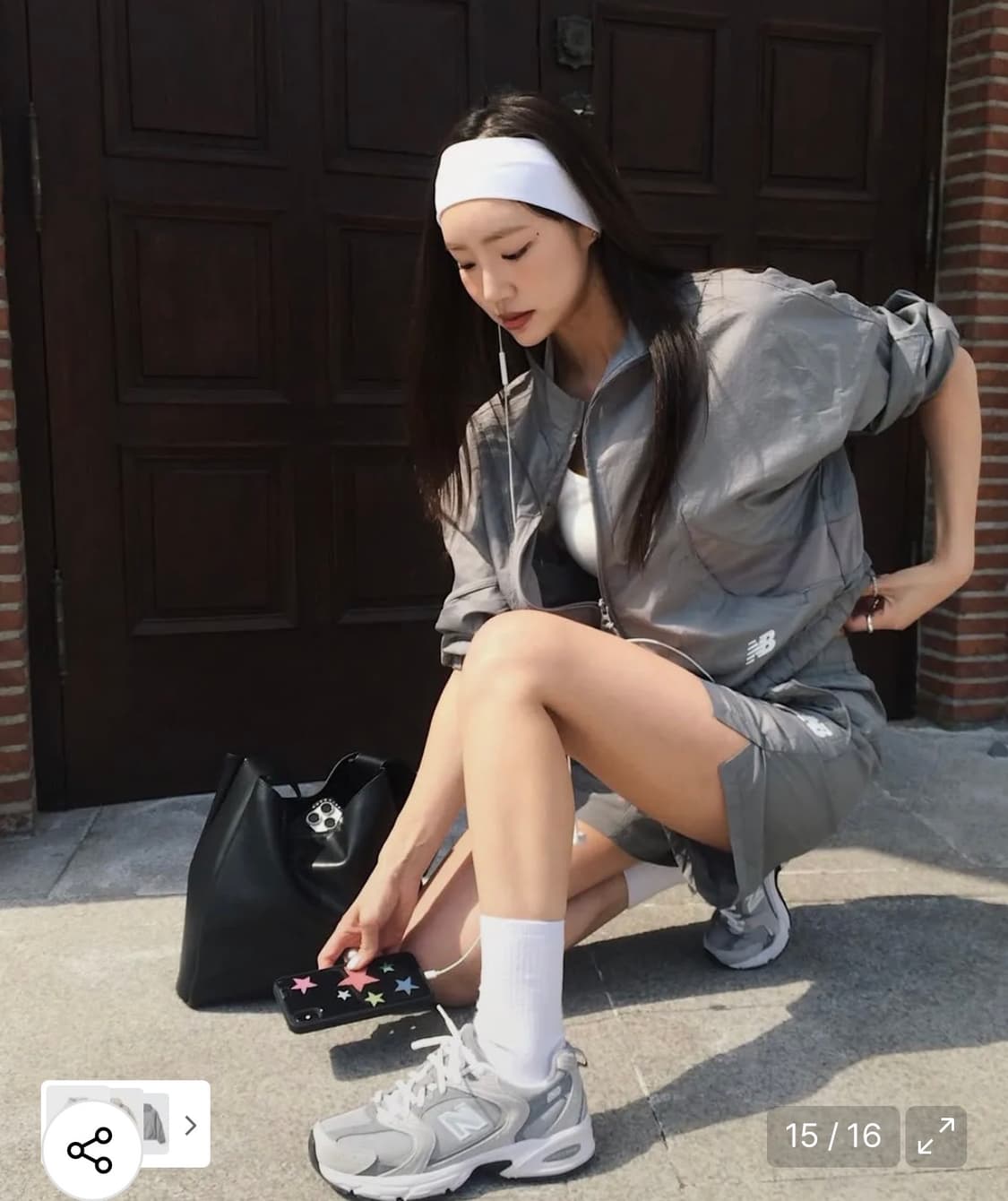 (새상품) 뉴발란스 신상 바람막이,반바지 셋업 (경량 우븐자켓/쇼츠) 상품이미지2