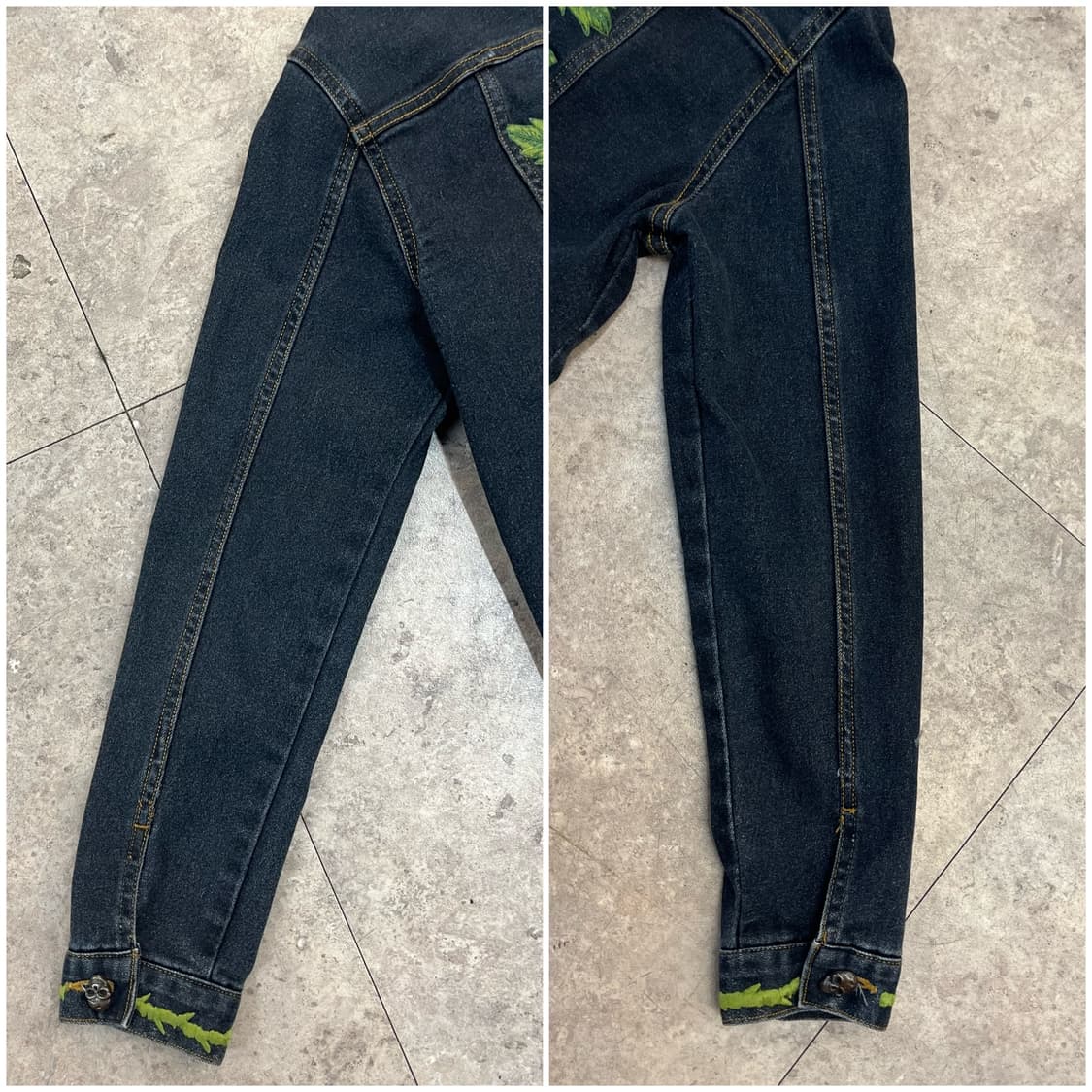 빈티지 플라워 자수 데님 자켓 XL #csz3170 상품이미지8