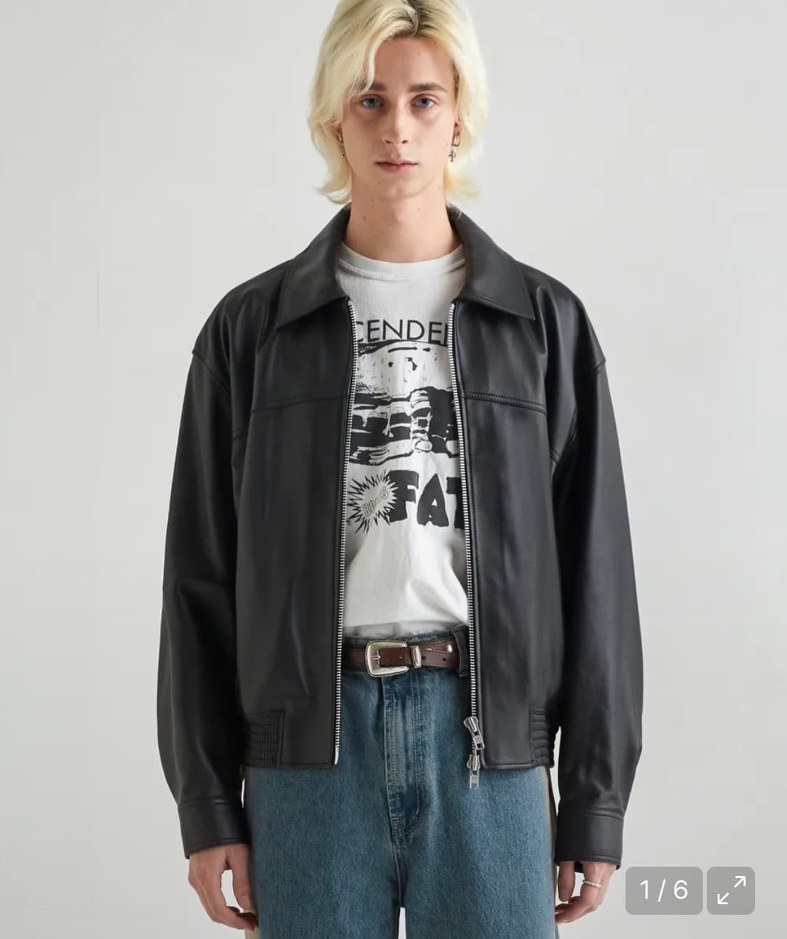 로파이 램 레더 블루종 M 상품이미지1