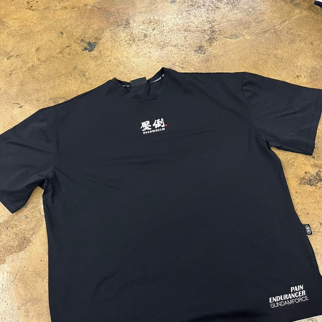 [정품/XL] 압도 로고 반팔 티셔츠 블랙 b14 상품이미지1