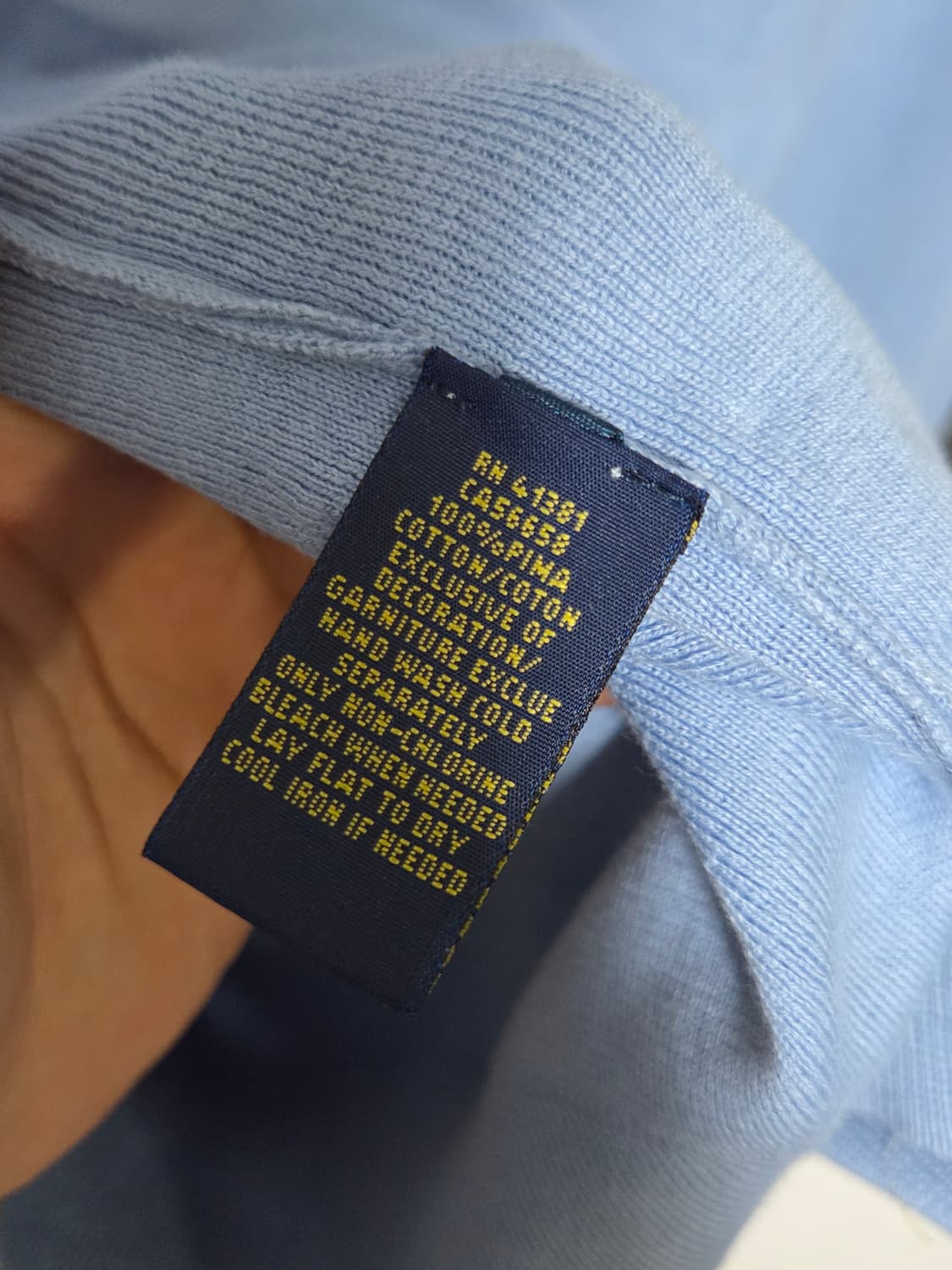 [폴로 랄프로렌] 피마 코튼 V넥 니트 | 00077 상품이미지5