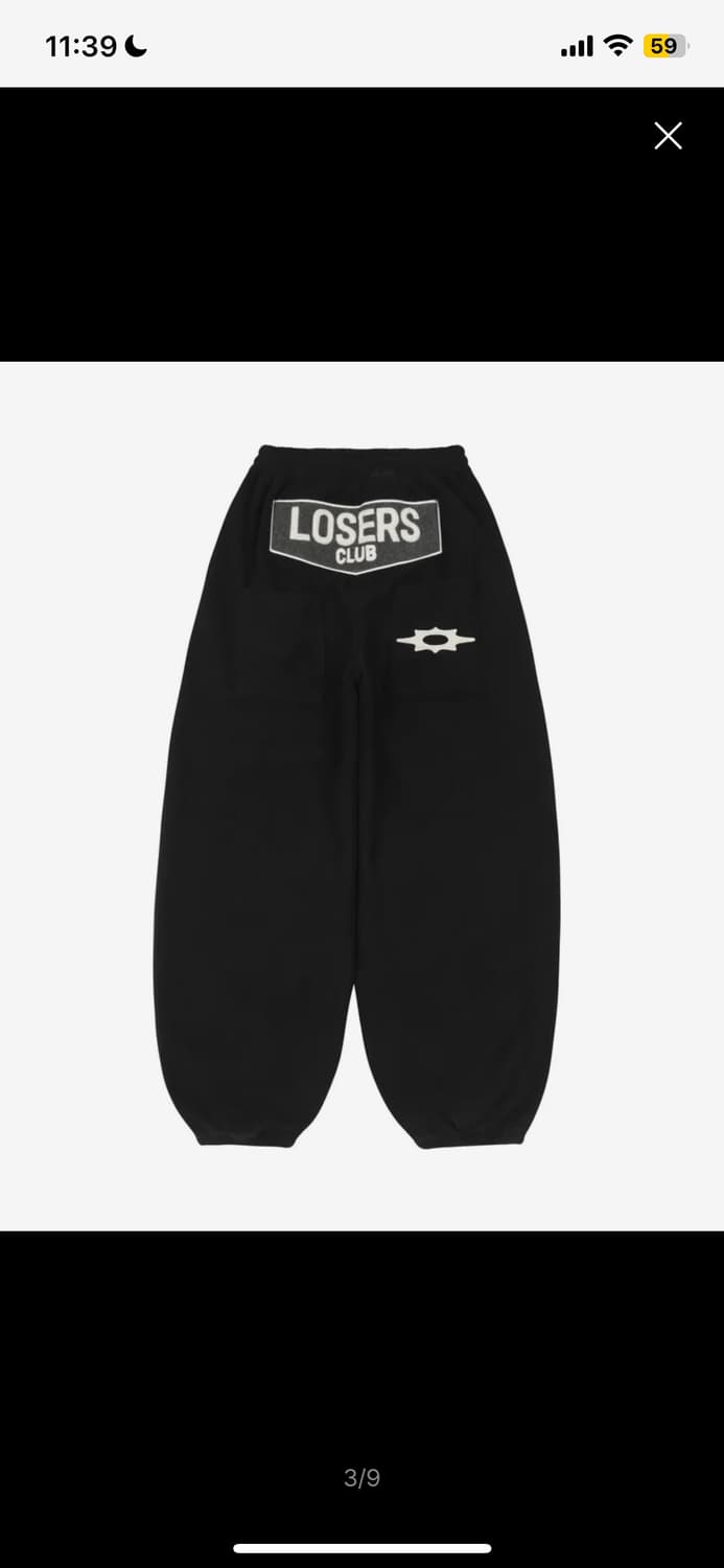 루저스 클럽 스웻팬츠 블랙 상품이미지3