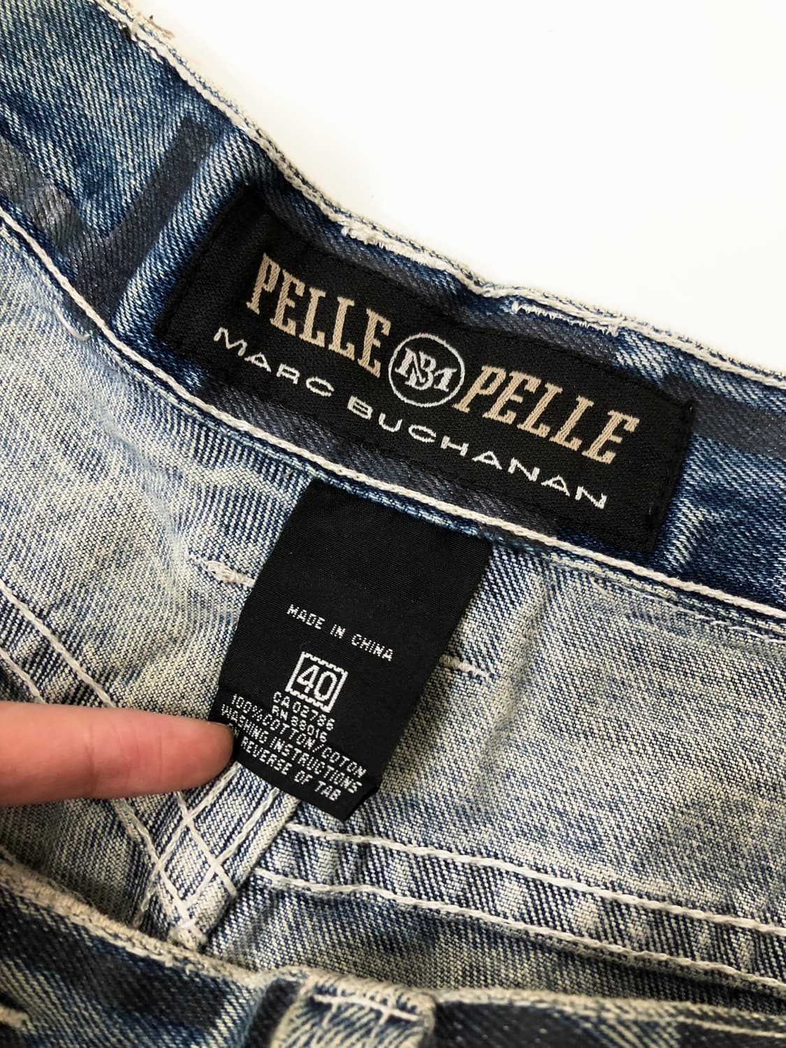 Pelle Pelle 펠레펠레 로고 패턴 데님 팬츠 상품이미지9