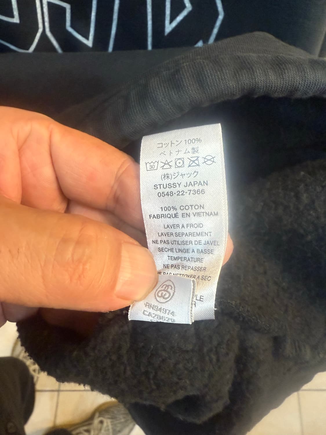 100 정품 스투시 숏슬리브 박시 크롭후드 팝니다 상품이미지5