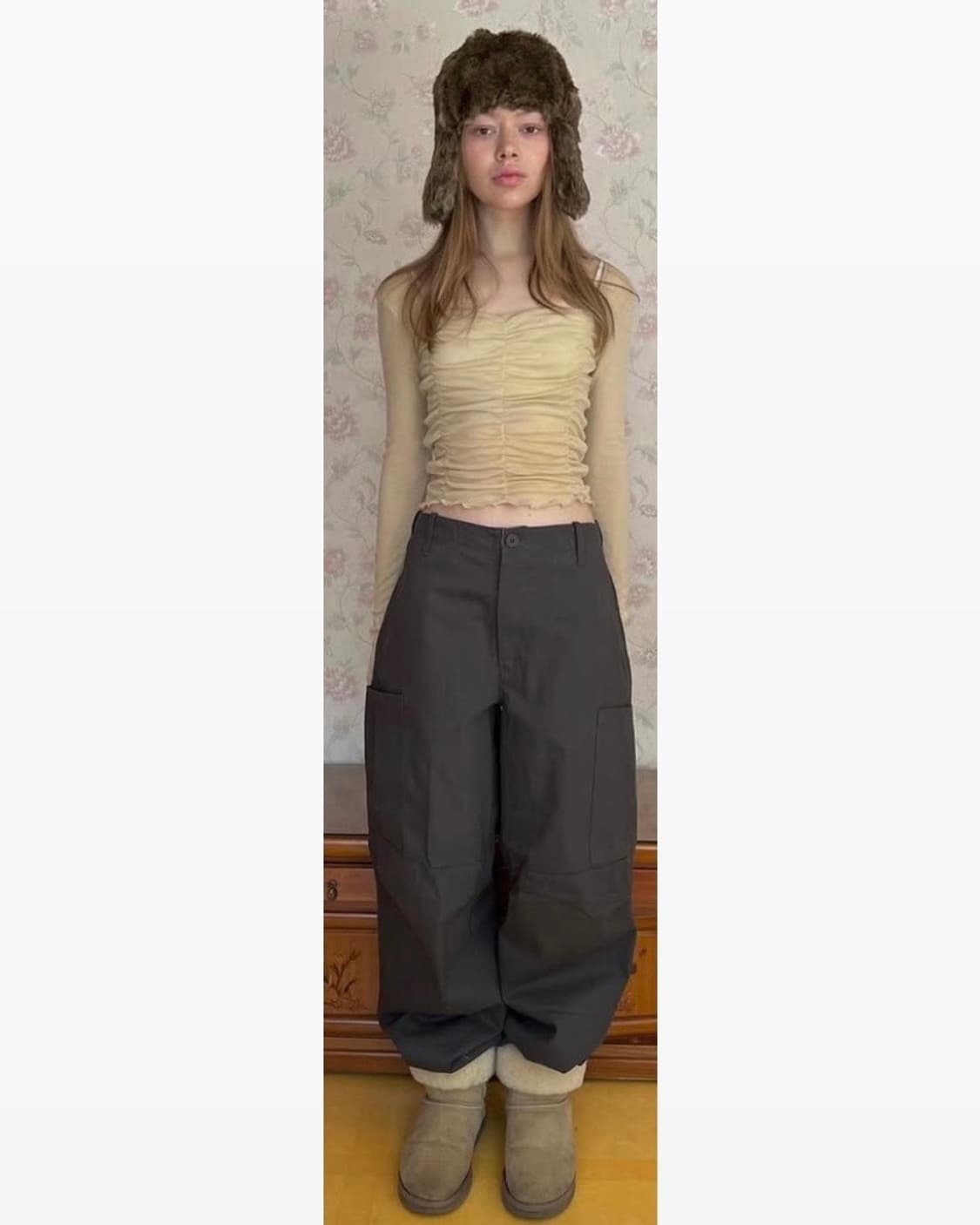 Tanger drape top beige 상품이미지2