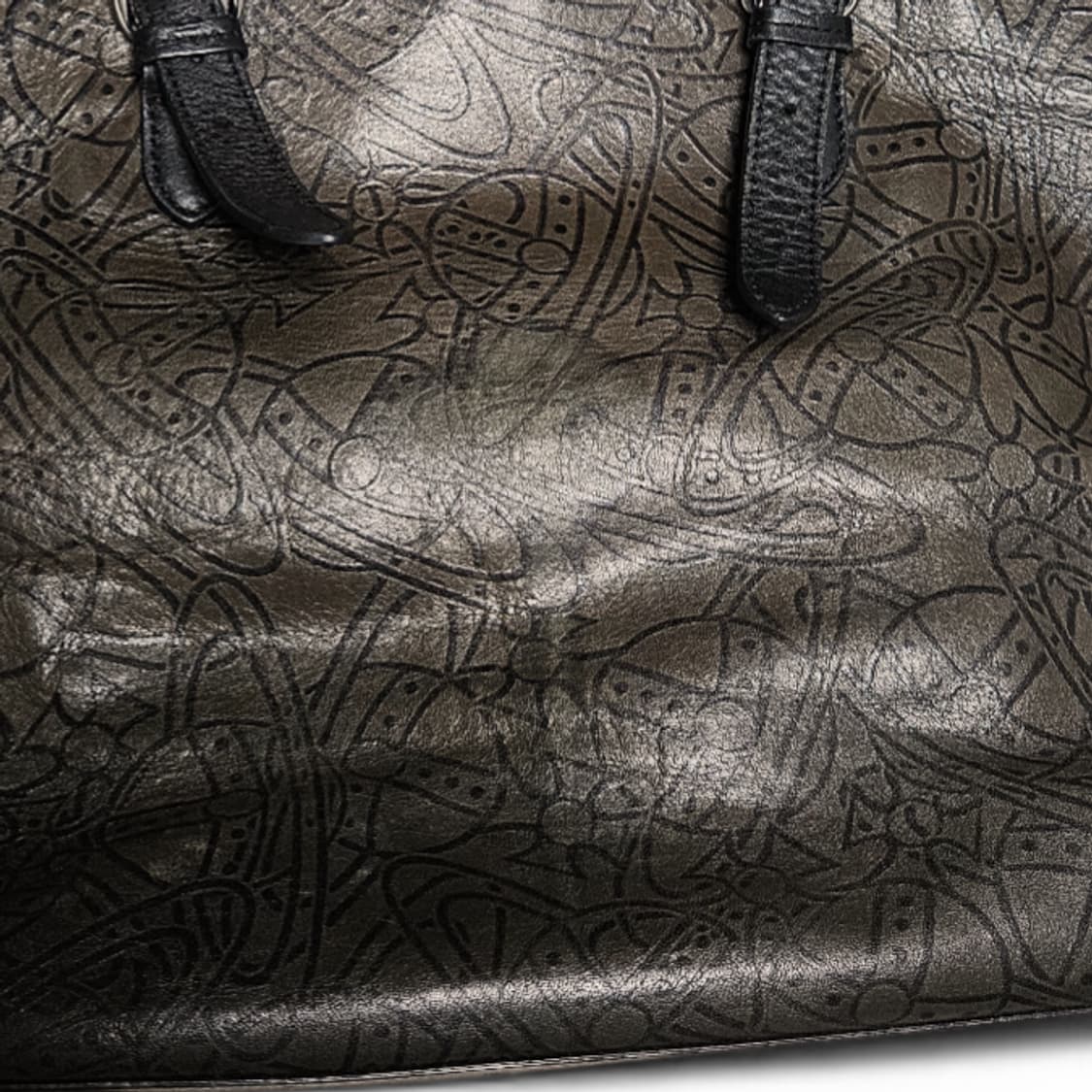 비비안 웨스트우드 로고 패턴 가죽 토트백 상품이미지5