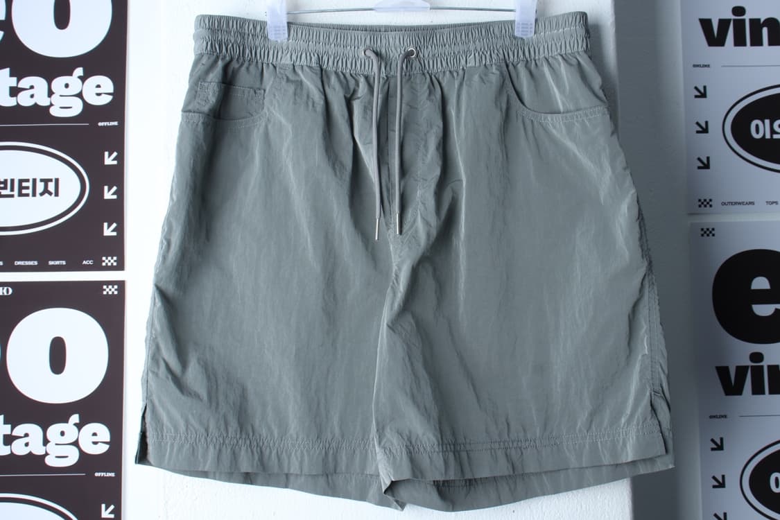(L) 에잇세컨즈 반바지 팬츠 나일론 밴딩 그레이-P9965 상품이미지2