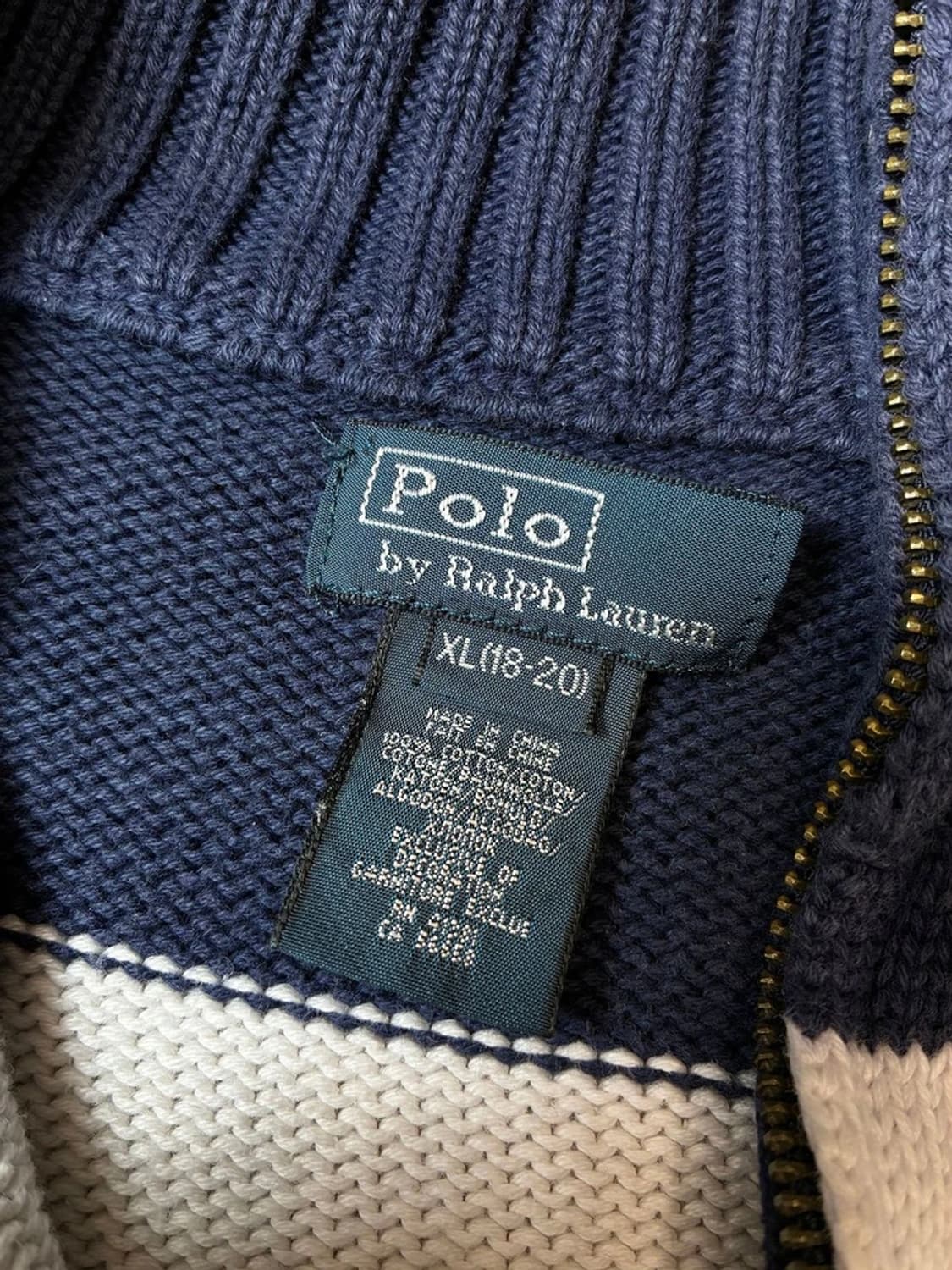 폴로 랄프로렌 00's 우먼스 단가라 하프집 니트 PN7320 상품이미지6