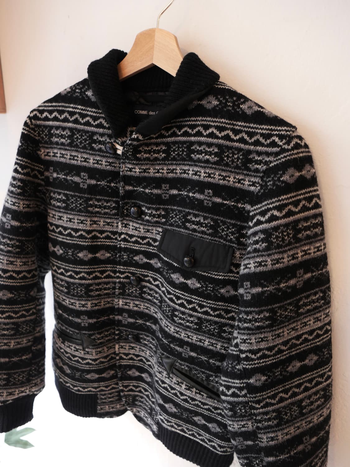 꼼데가르송 옴므 울 패턴 자켓 상품이미지2