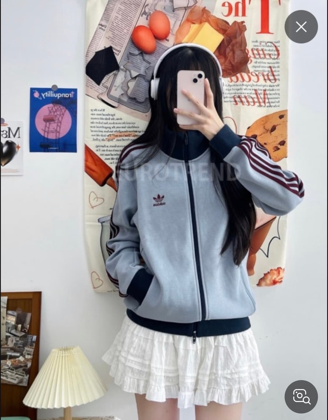 아디다스 트랙탑 라이트 그레이 KB8953(M사이즈) 상품이미지2