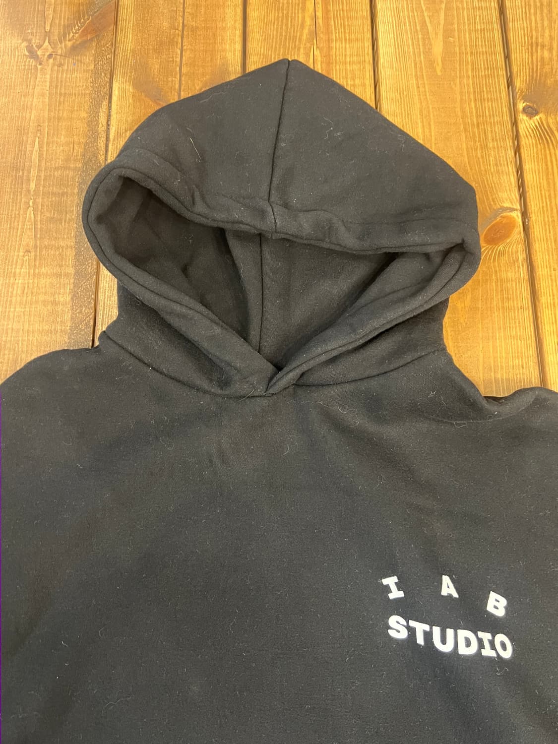 IAB 스튜디오 블랙 베이직 후드티 상품이미지7