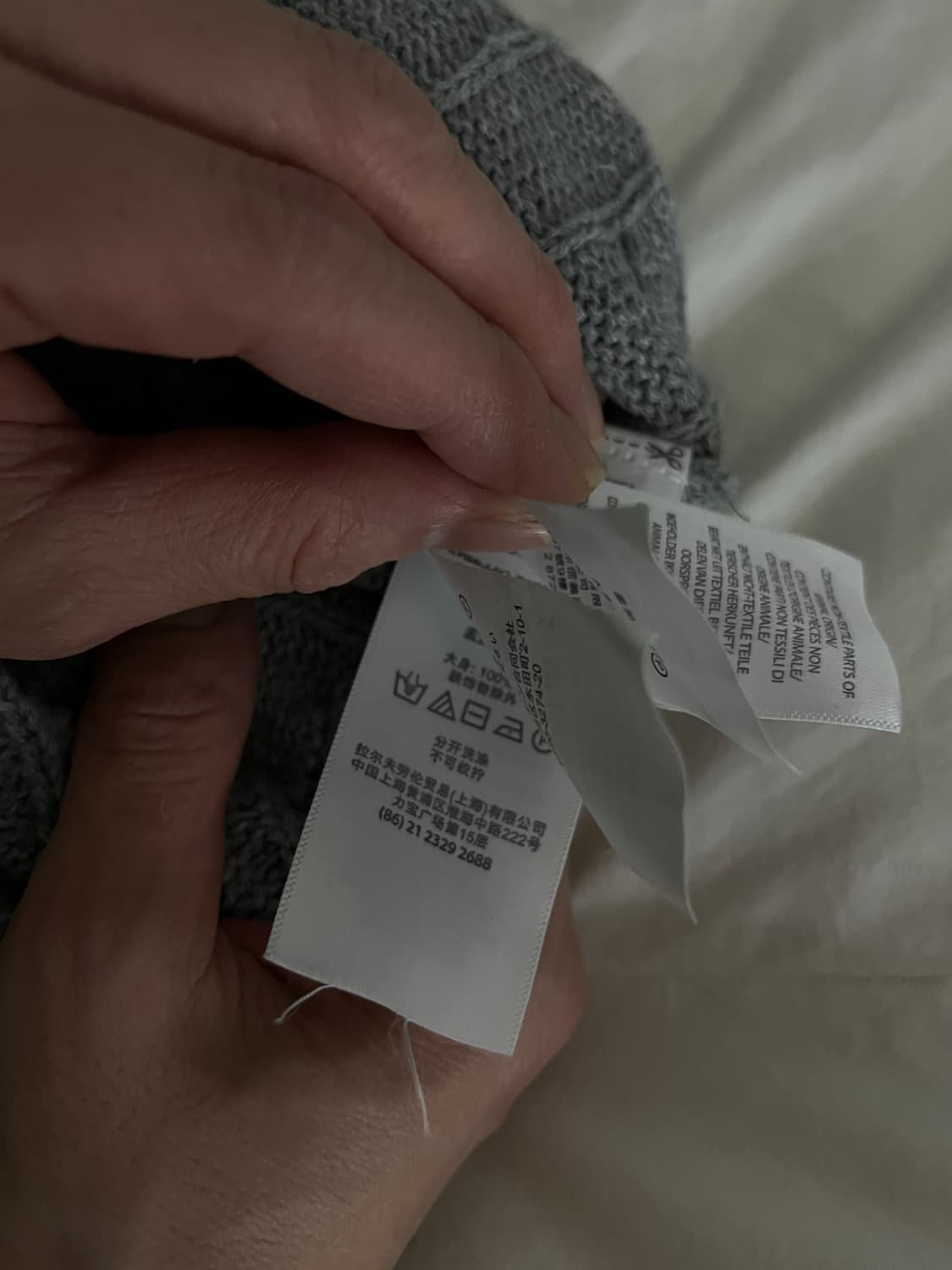 랄프로렌 정품!! 그레이 꽈배기니트 사이즈s 상품이미지6