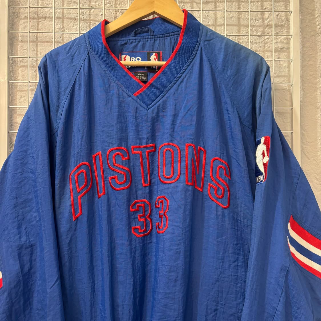 프로 플레이어 X NBA 90s 올드스쿨 디트로이트 피스톤즈 웜업 M 상품이미지3