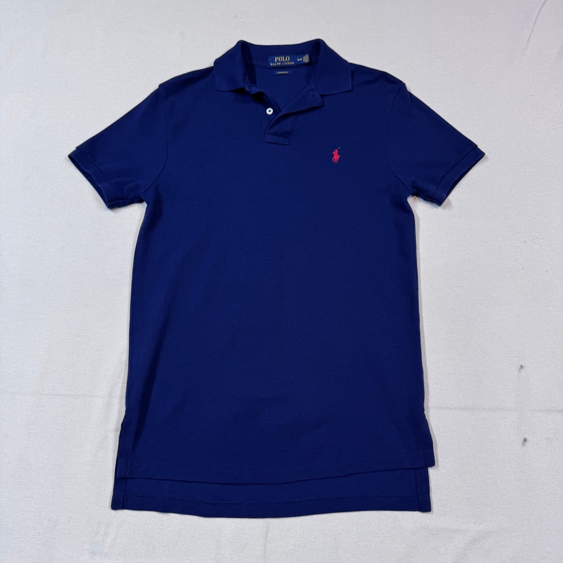 S) 폴로 랄프로렌 클래식 네이비 반팔 카라티 PK 커스텀핏 상품이미지1