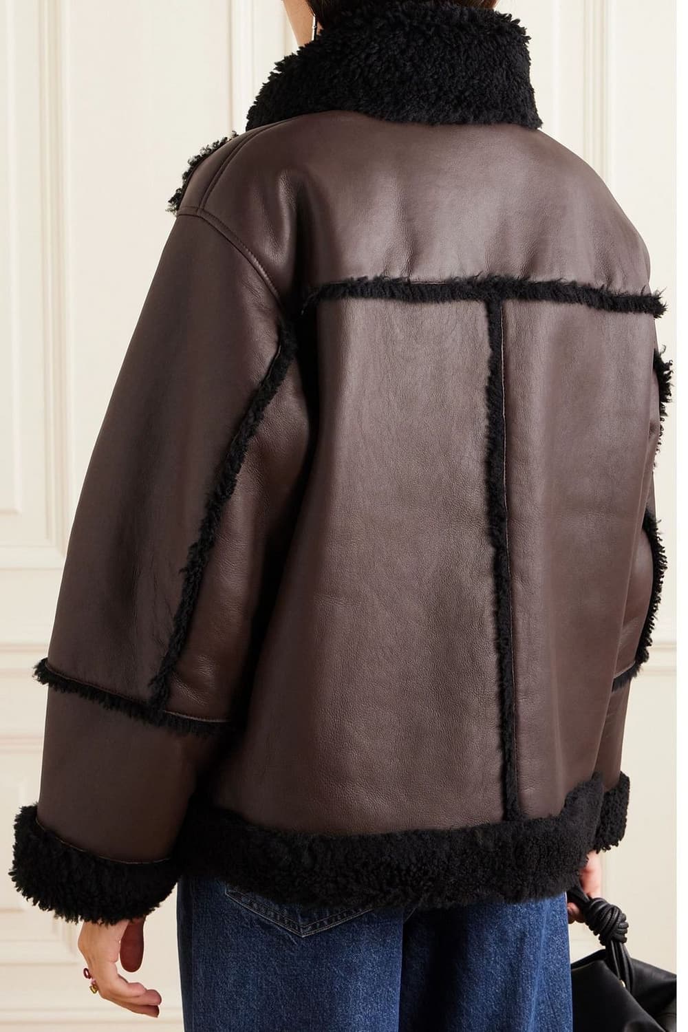 브라운 양가죽 시어링 코트(새상품) 상품이미지3