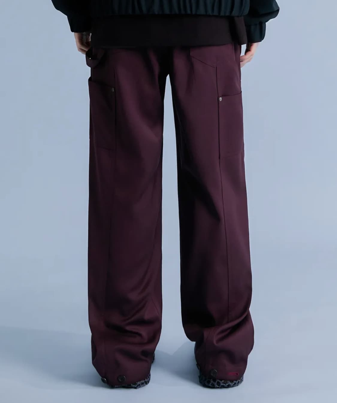 애드오프 카펜더 와이드 팬츠 버건디 바지 50 상품이미지2