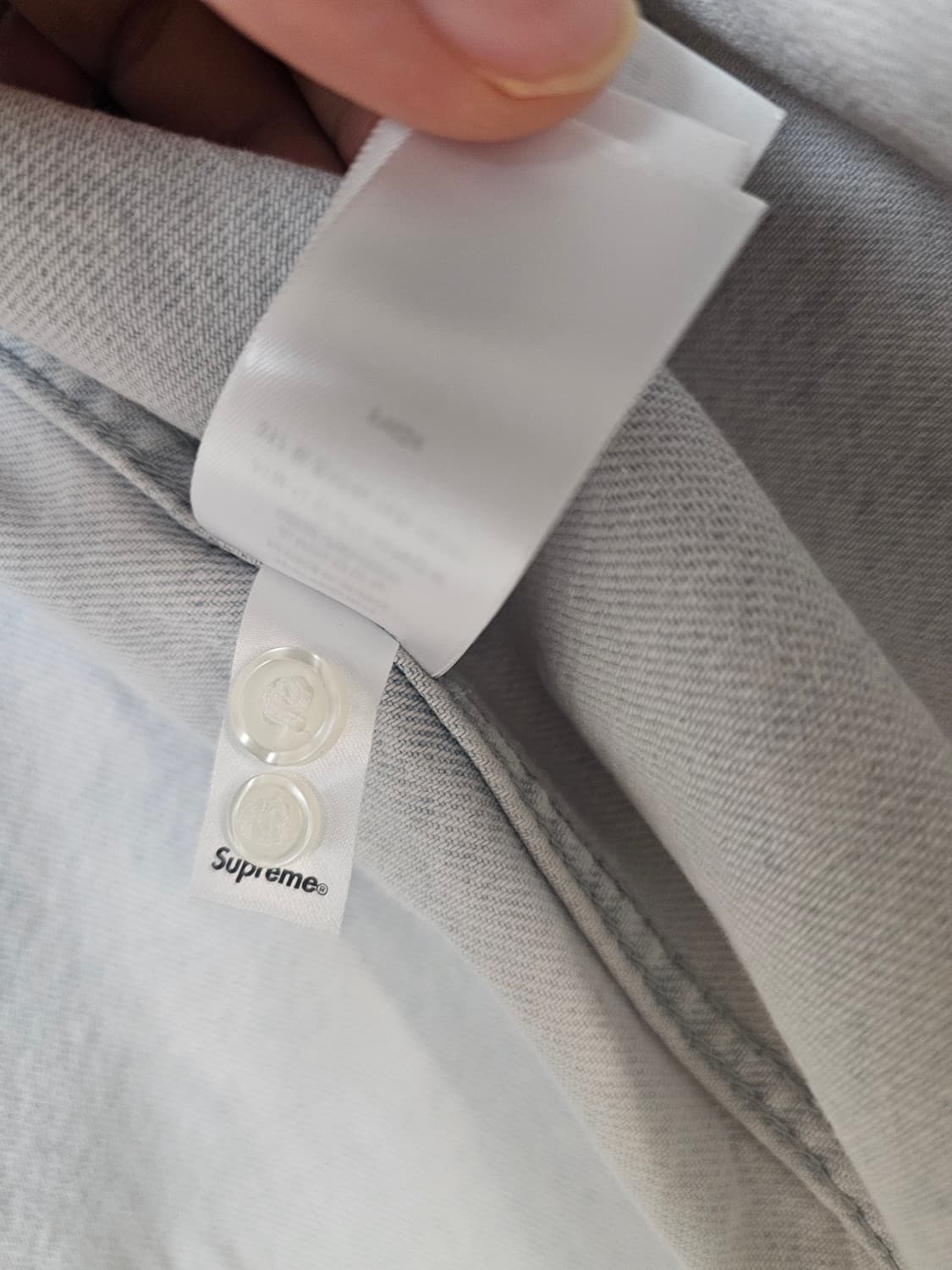 슈프림 스몰 박스 워시드 데님 셔츠 M 상품이미지3