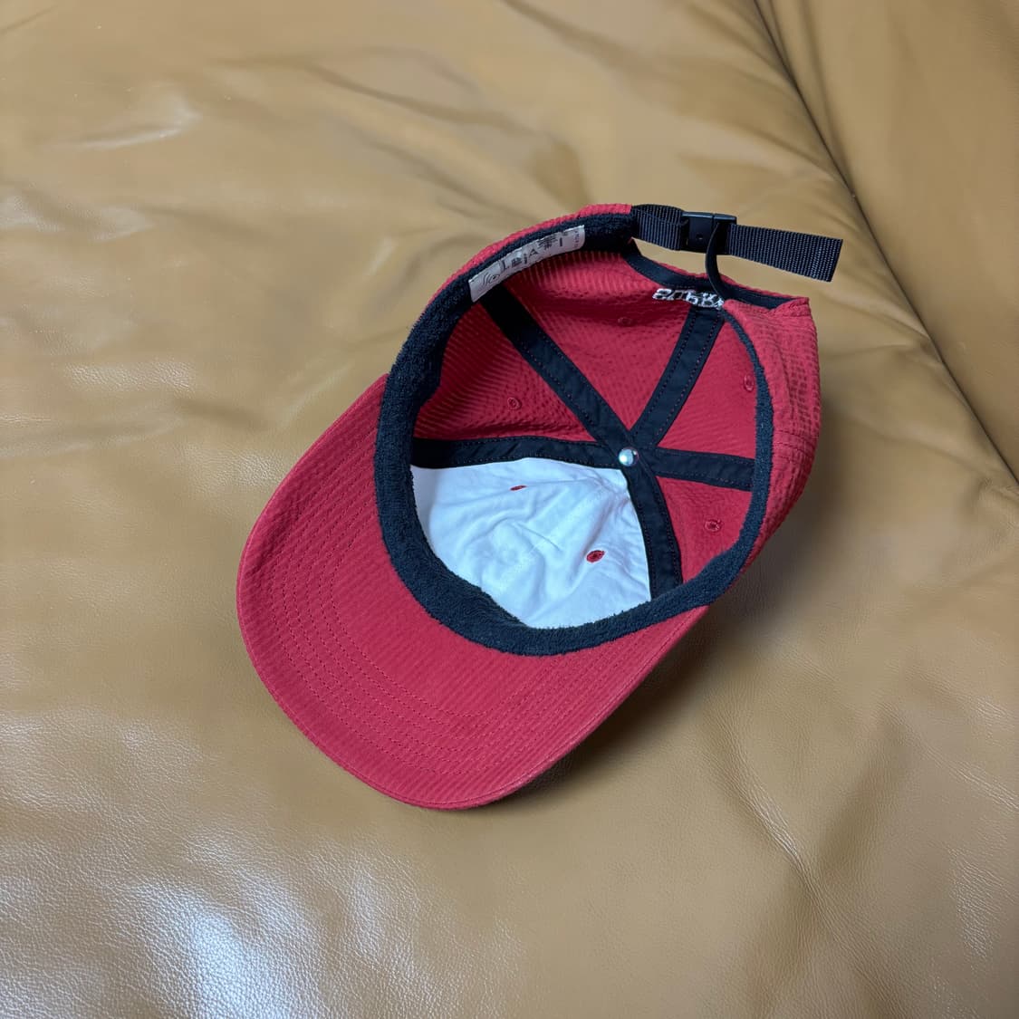 Supreme 슈프림 24ss 씨어서커 레드 S로고 6패널 볼캡 모자 상품이미지7