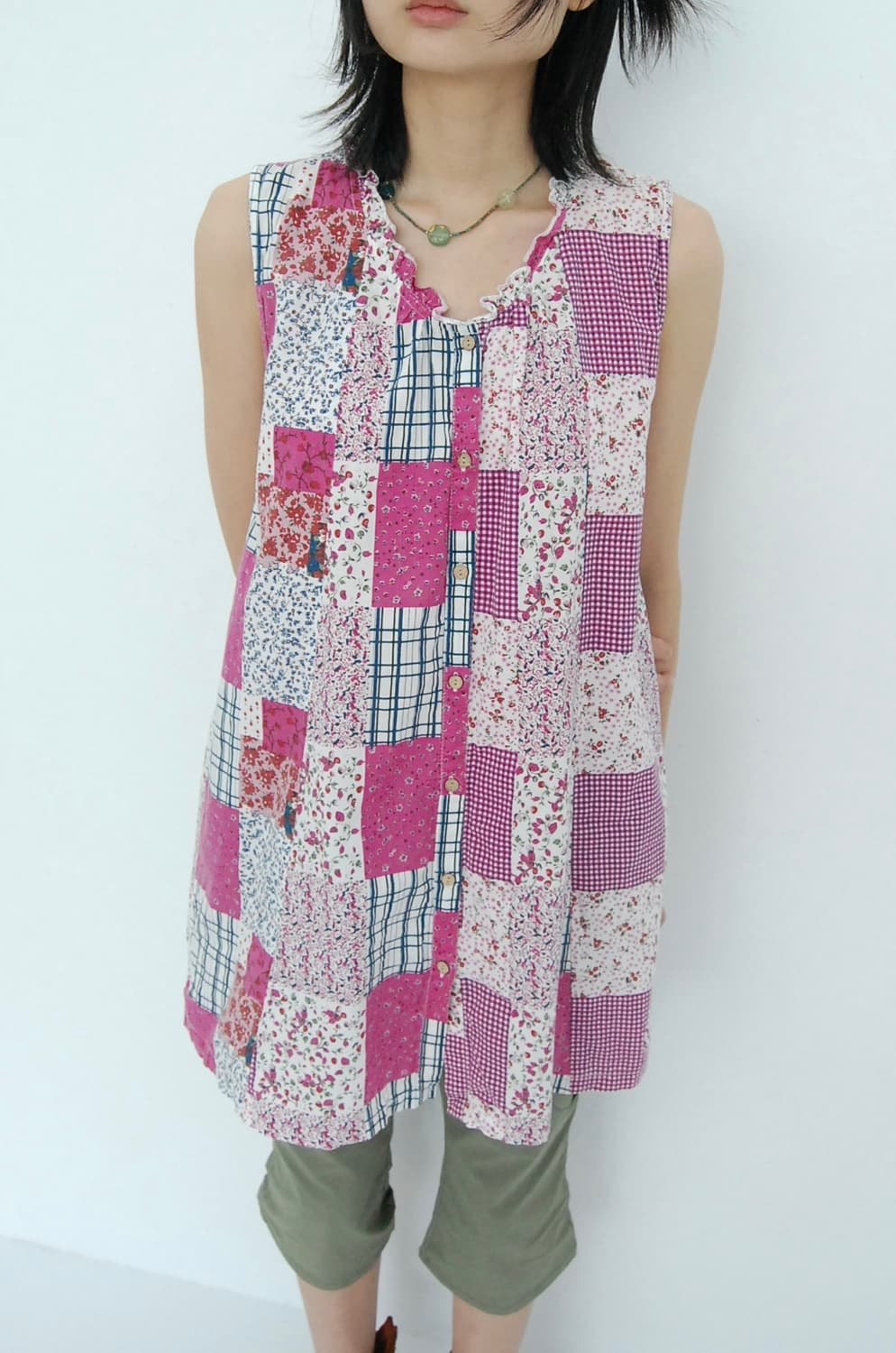 Chilmie patchwork Sleeveless 상품이미지2