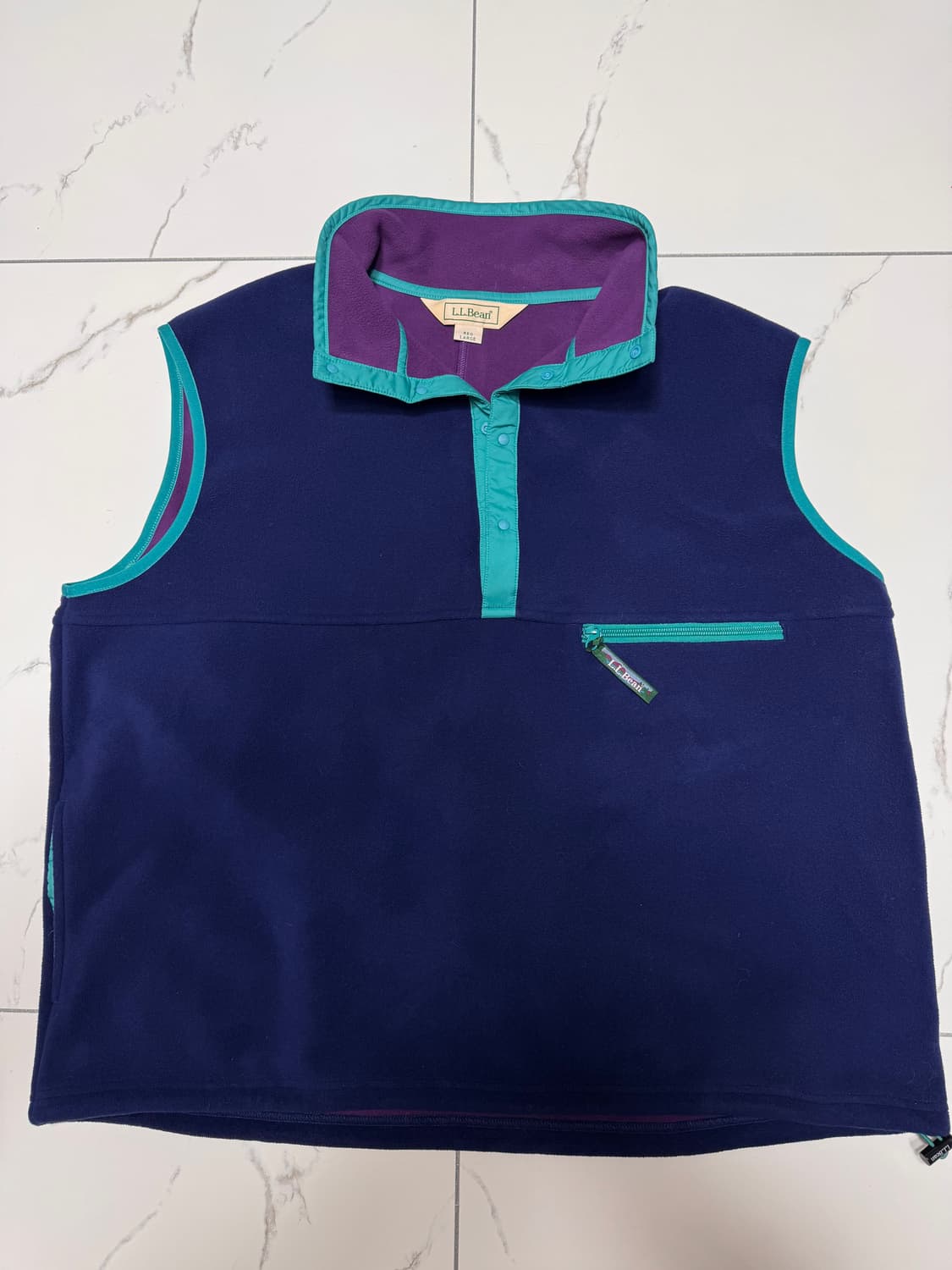 [L] 빈티지 엘엘빈 후리스 베스트 조끼 상품이미지1