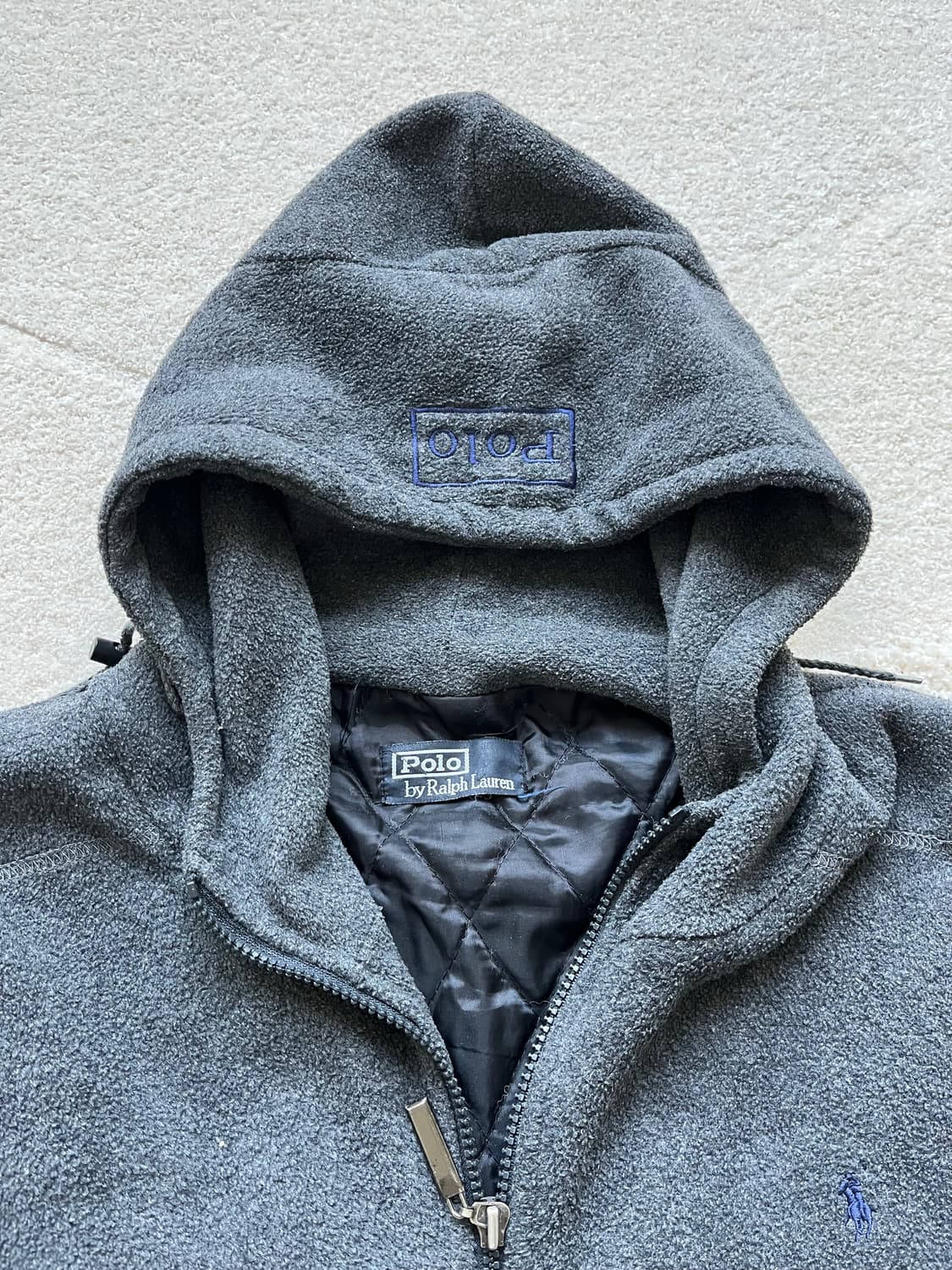 폴로 감성 플리스 퀼팅 후드 집업 (103-105) 상품이미지8