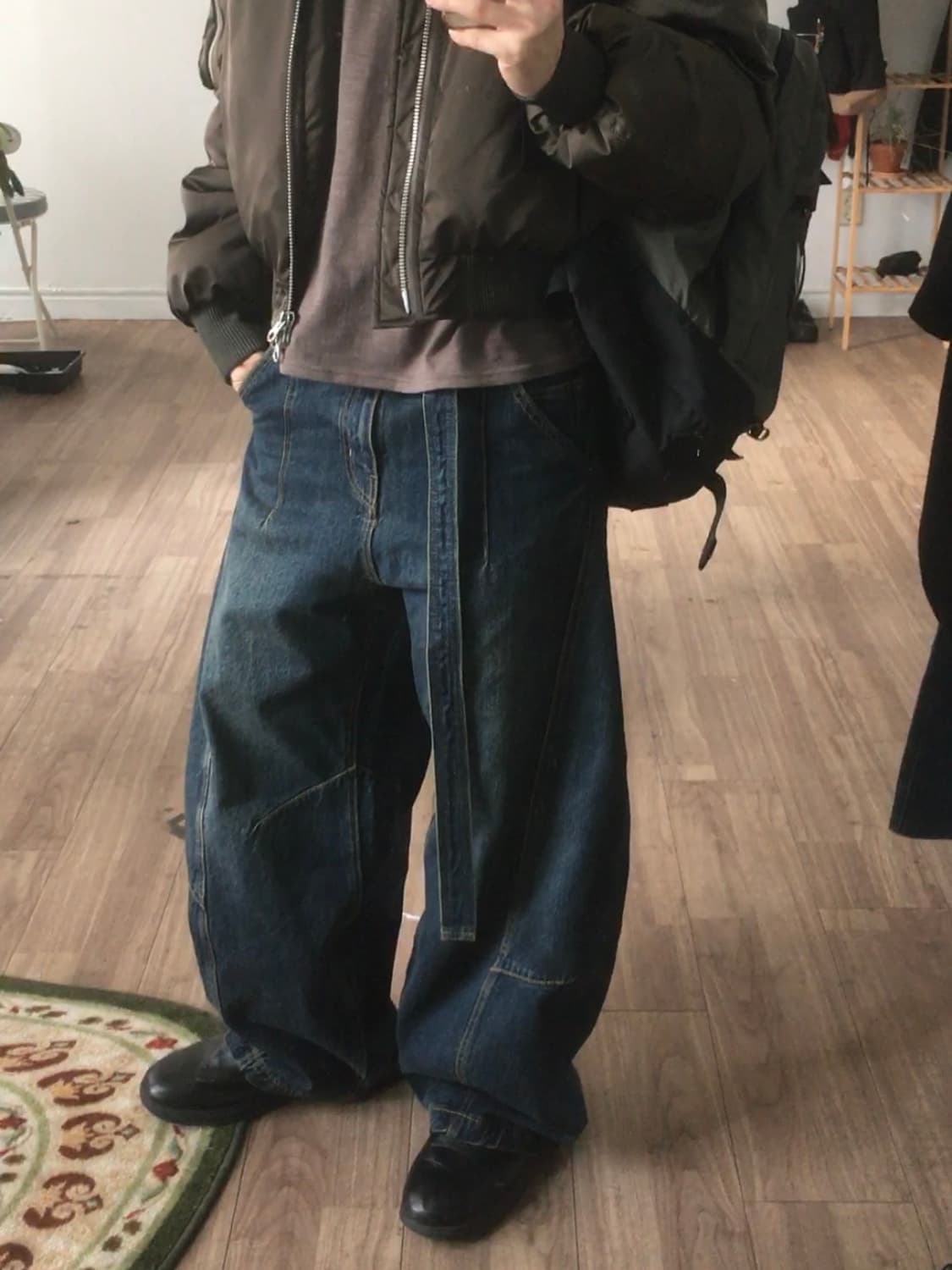 비긴202 바인드라인 커브드팬츠 2사이즈 상품이미지1