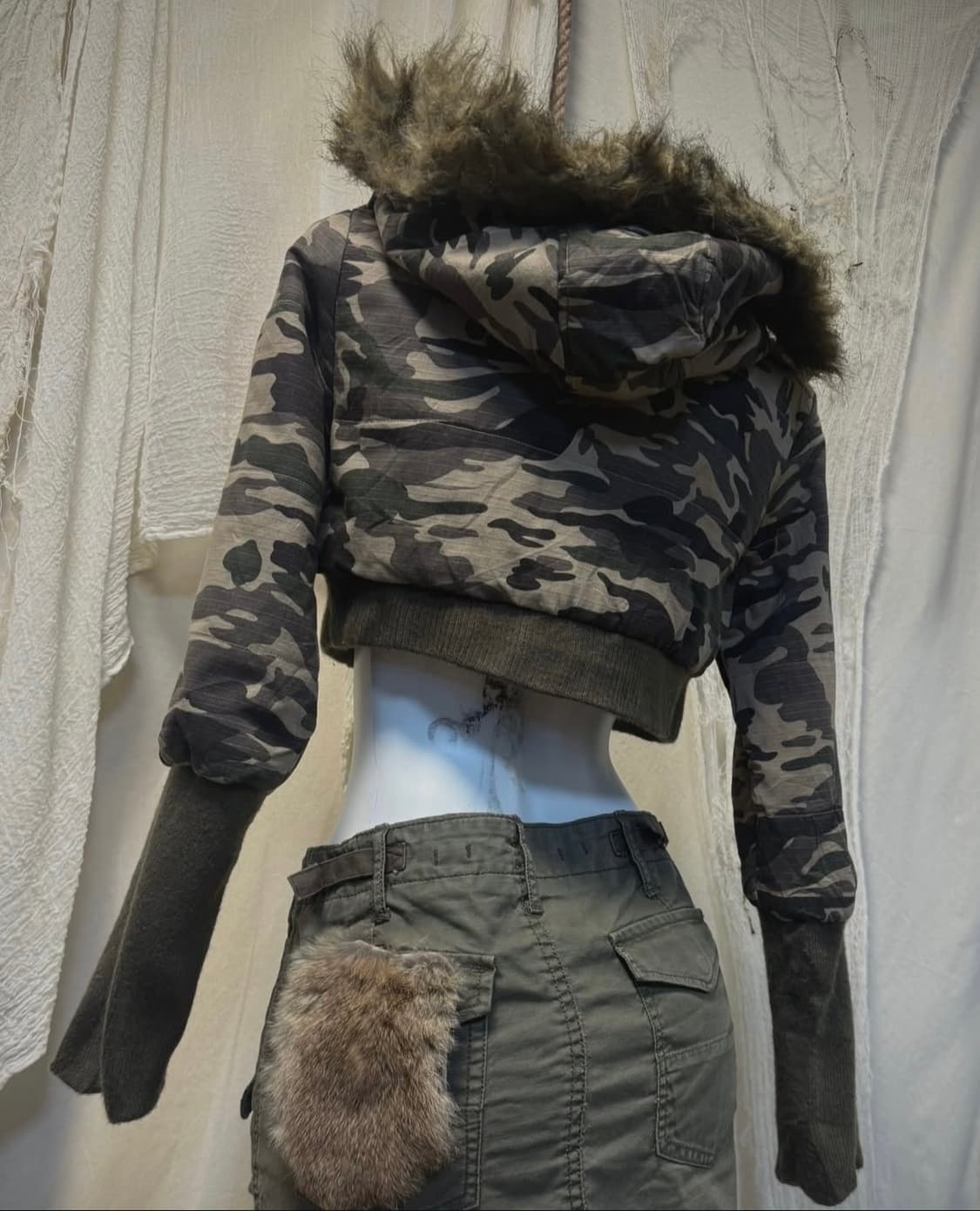 Camo Cropped Peding 상품이미지3