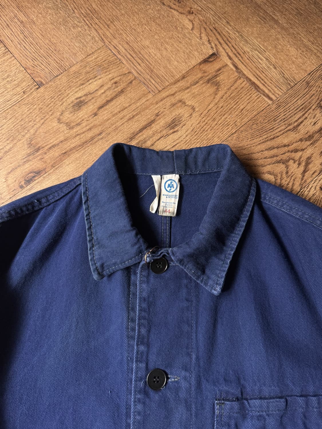 [S]90's 빈티지 네이비 트윌코튼 프렌치 워크 자켓 상품이미지2