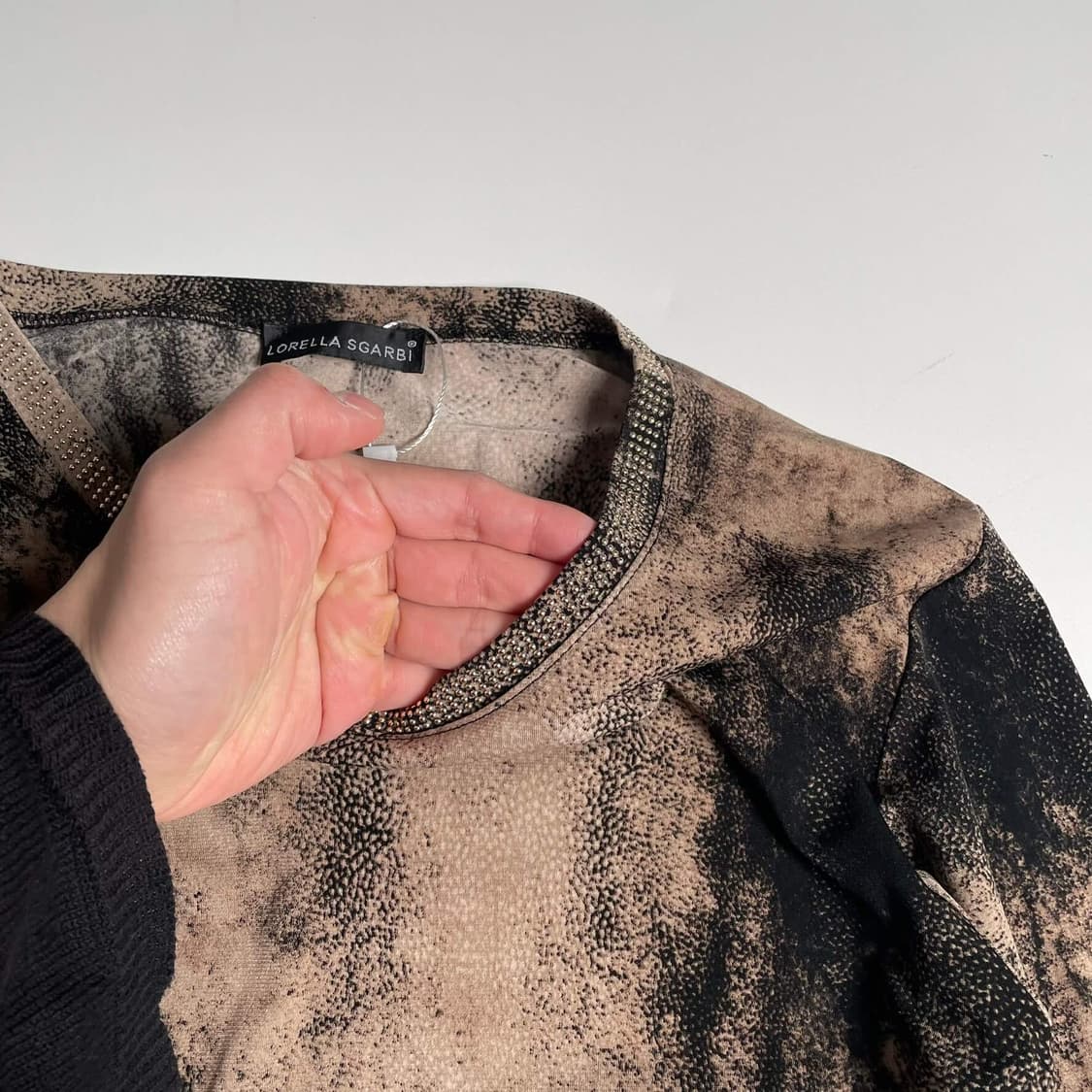 Lorella sgarbi 타이다이 패턴 비즈 롱슬리브 (italy)  상품이미지3