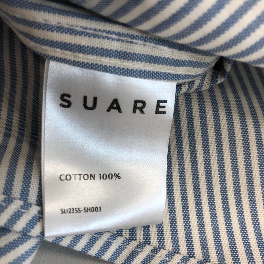 SUARE 수아레 (새상품) 스트라이프 오버셔츠 XL 상품이미지6