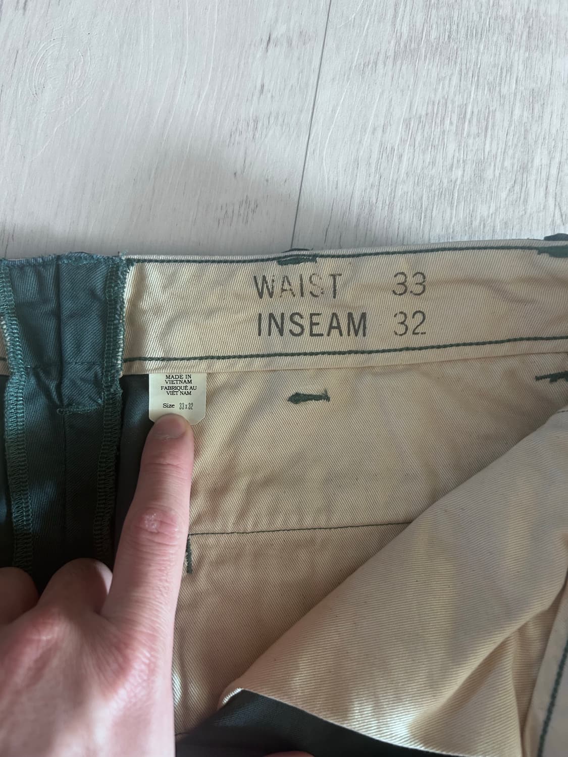 RRL 필드 치노 팬츠 33x32 그린 새상품 상품이미지3