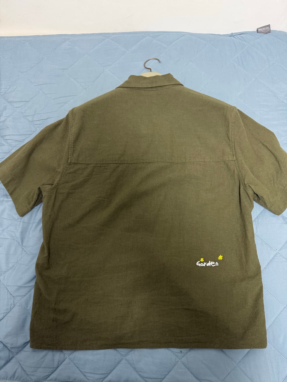 [L] STU 24ss Flower Beads Shirt_카키 상품이미지2