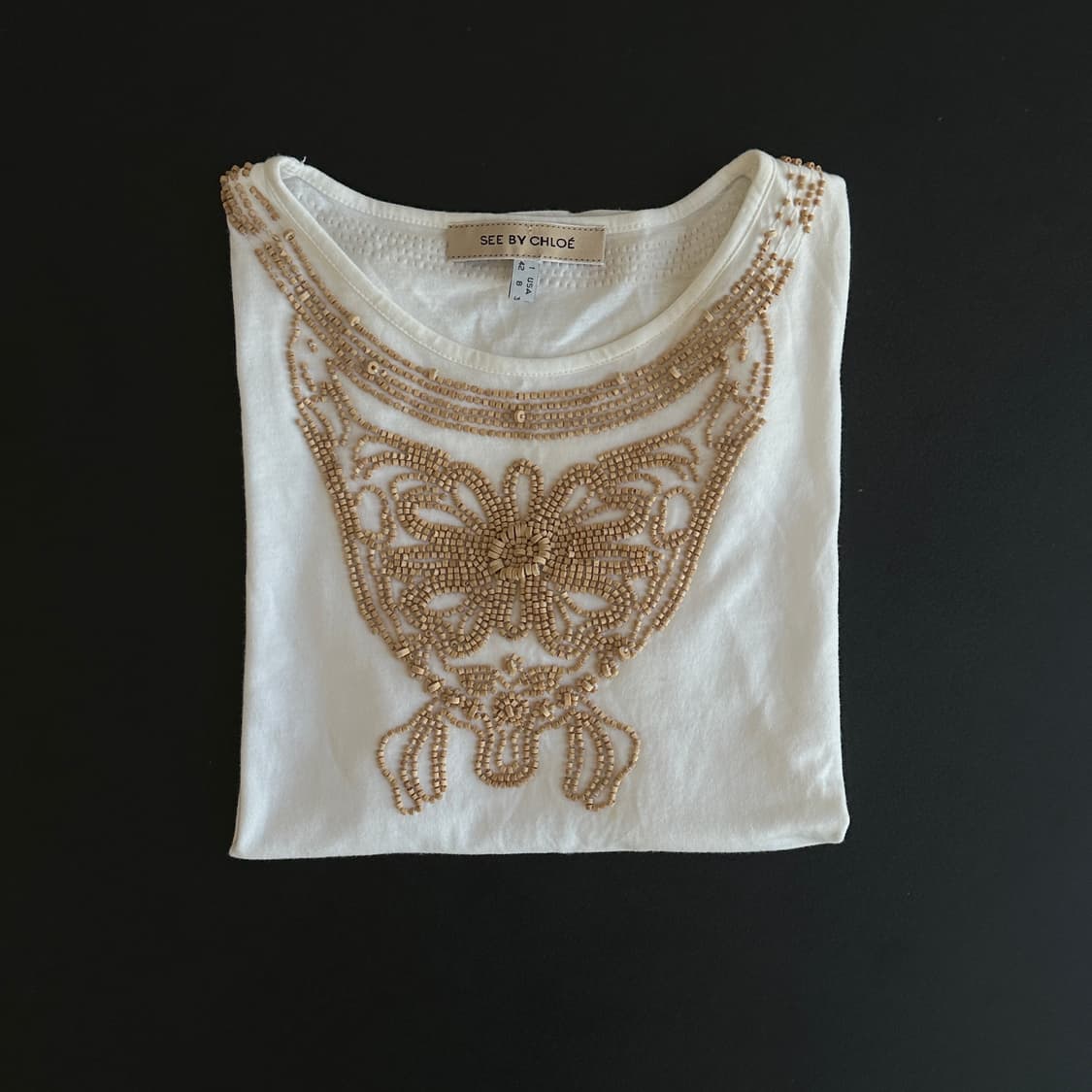See by Chloe wood beaded tee 상품이미지4